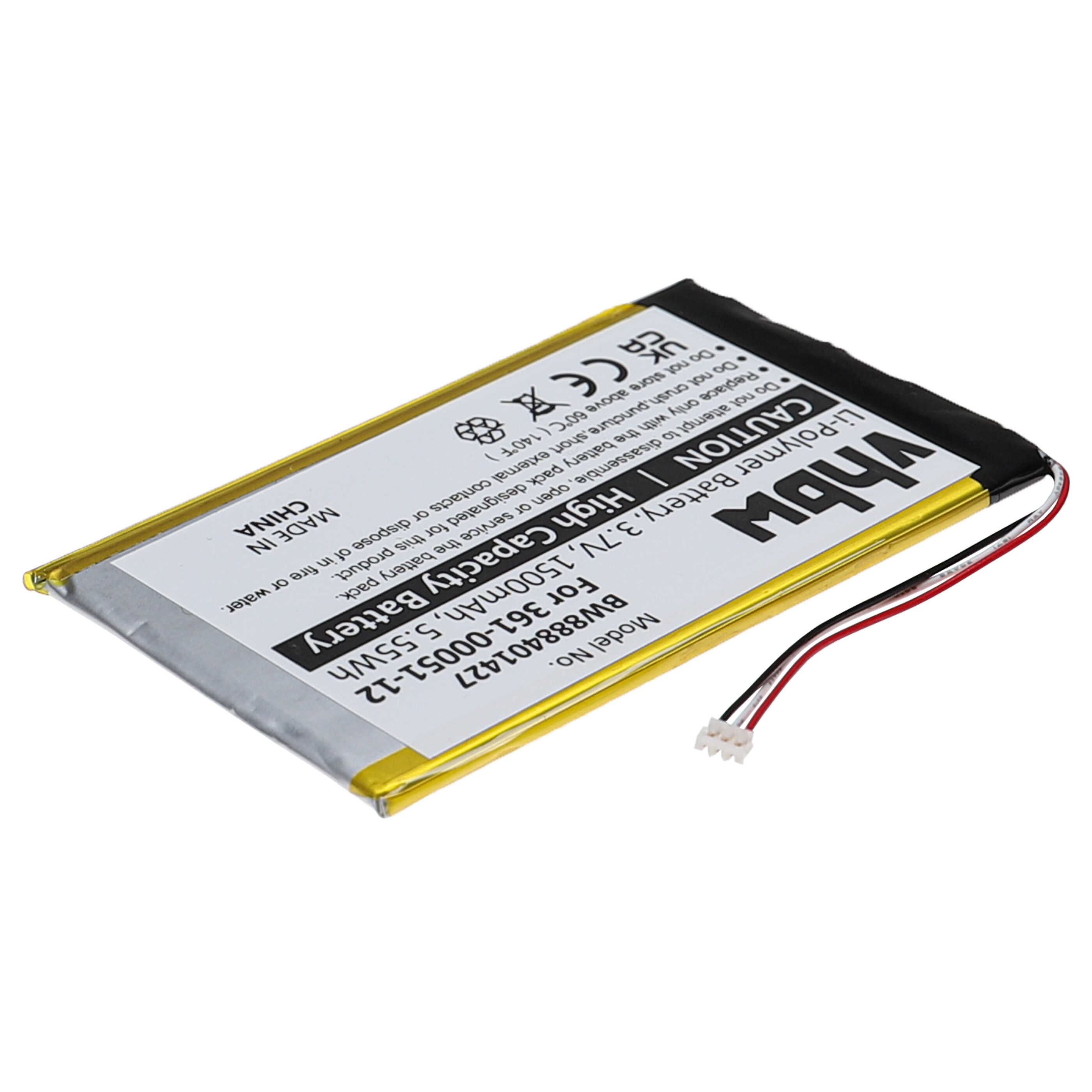 GPS Battery Replacement for Garmin EE39EF08B0E3, US503, 361-00051-02, 361-00051-12 - 1500mAh, 3.7V