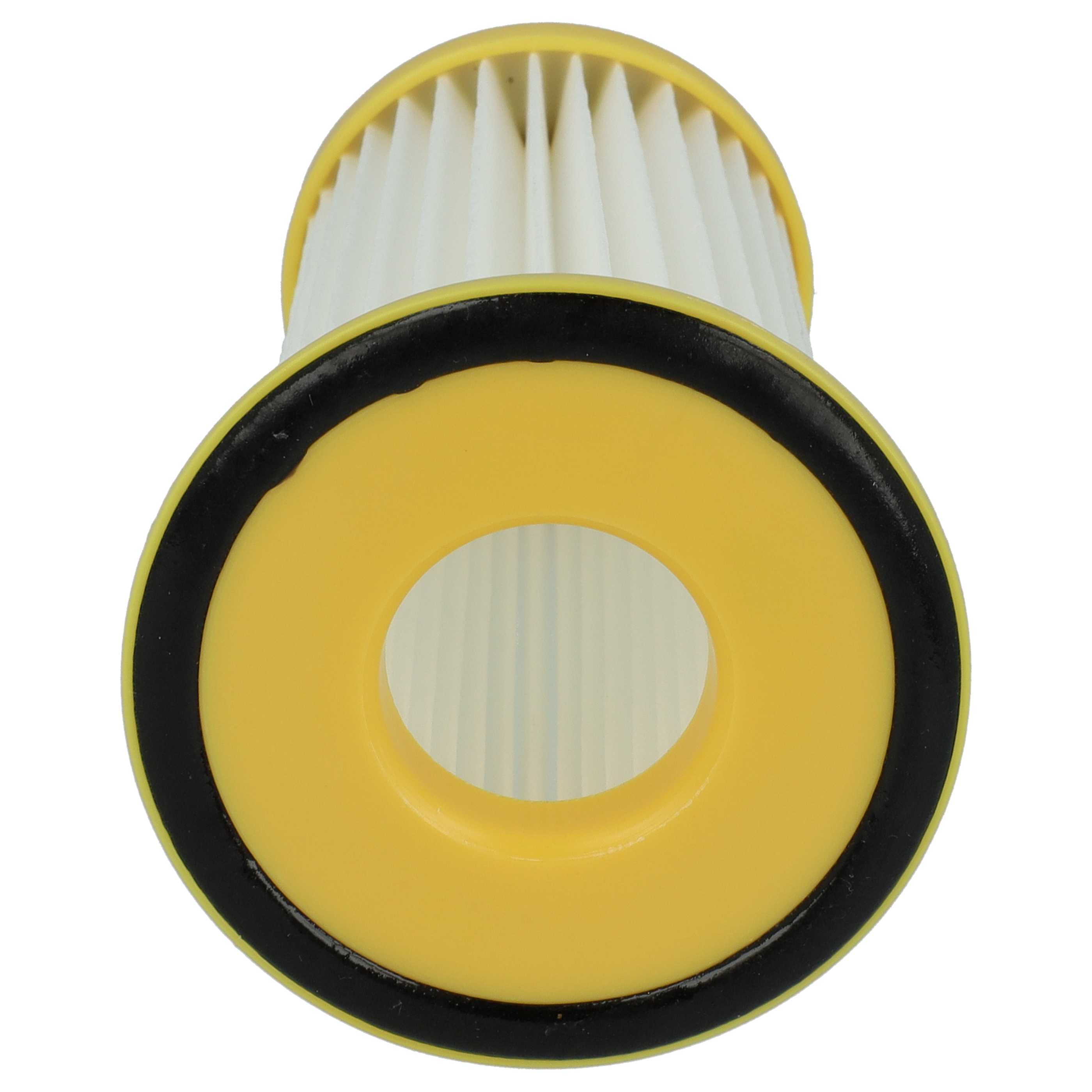 2x cartridge filter replaces Philips 432200520850 for Philips Vacuum Cleaner, white / yellow