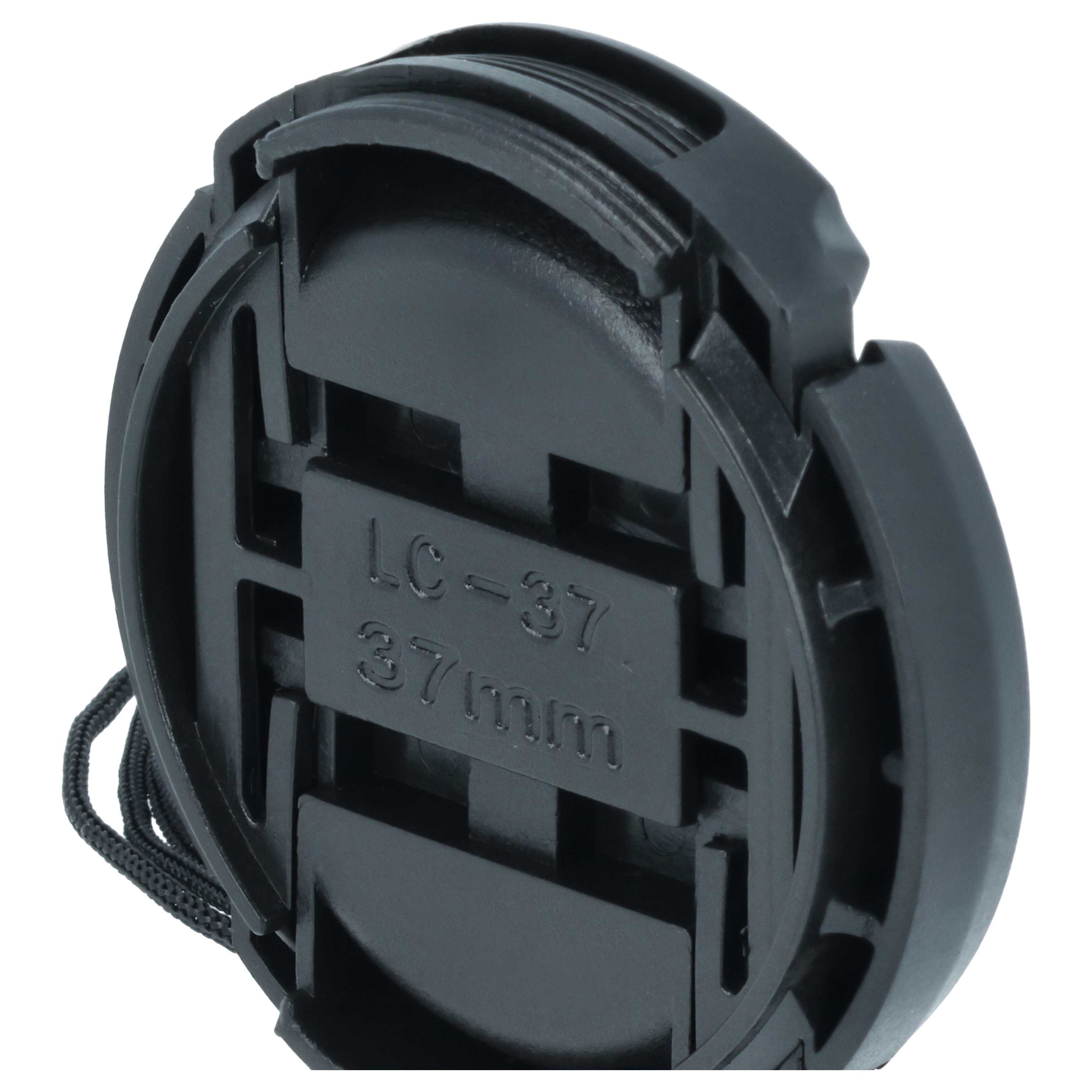 Bouchon d'objectif 37 mm, plastique, noir