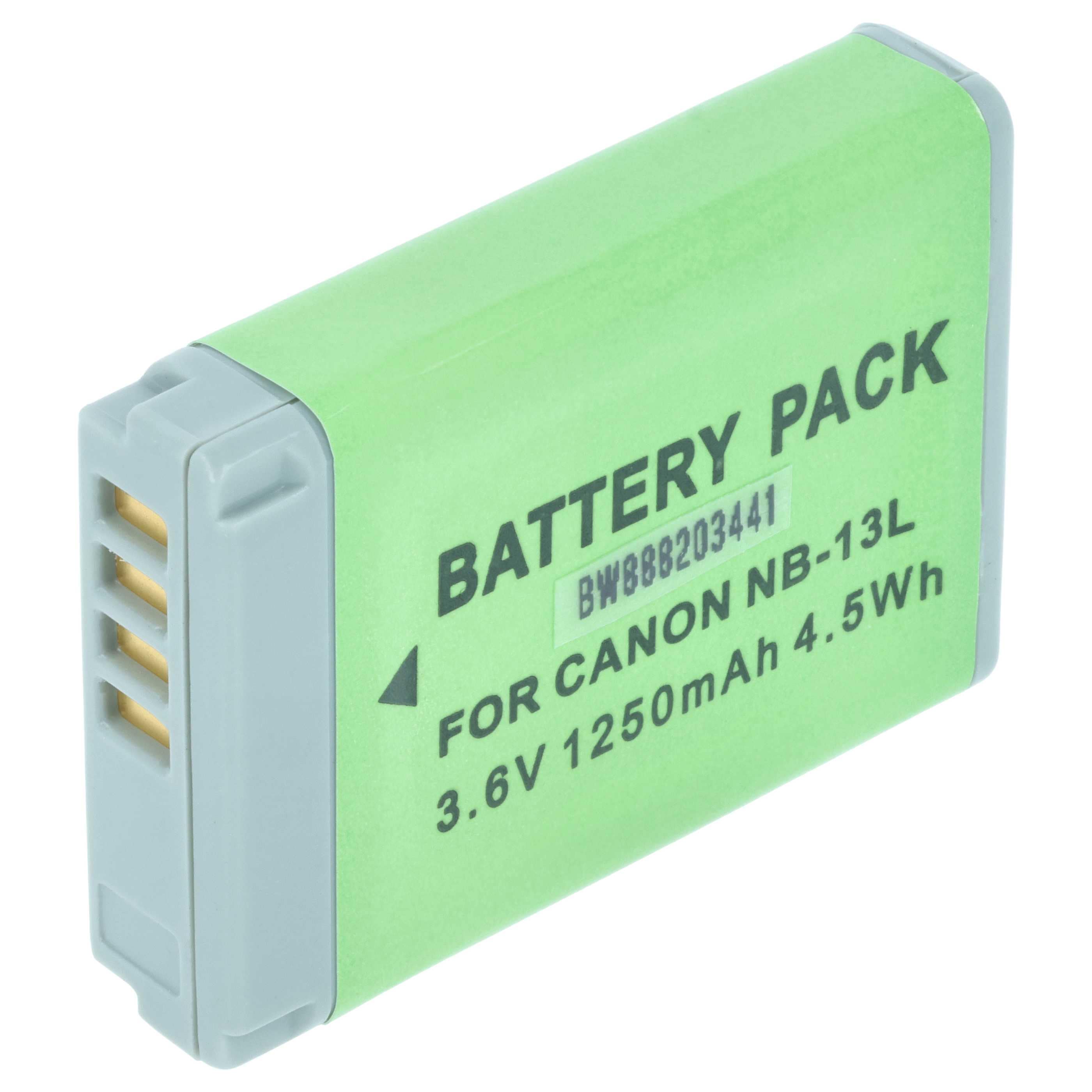 Battery replaces Canon NB-13L - 1250mAh, 3.7V, Li-Ion