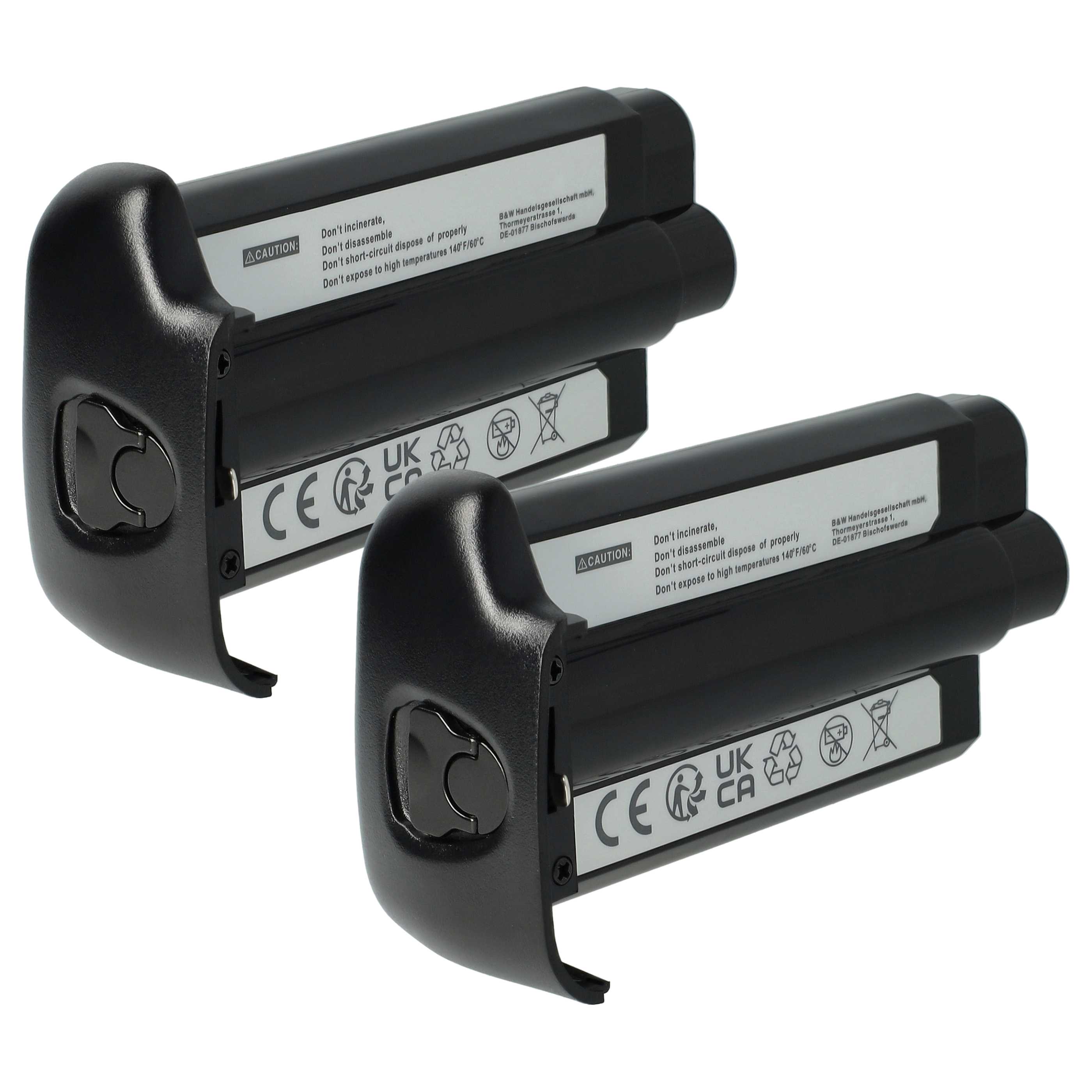 2x Battery replaces Nikon EN-4 - 1800mAh, 7.2V, Li-Ion