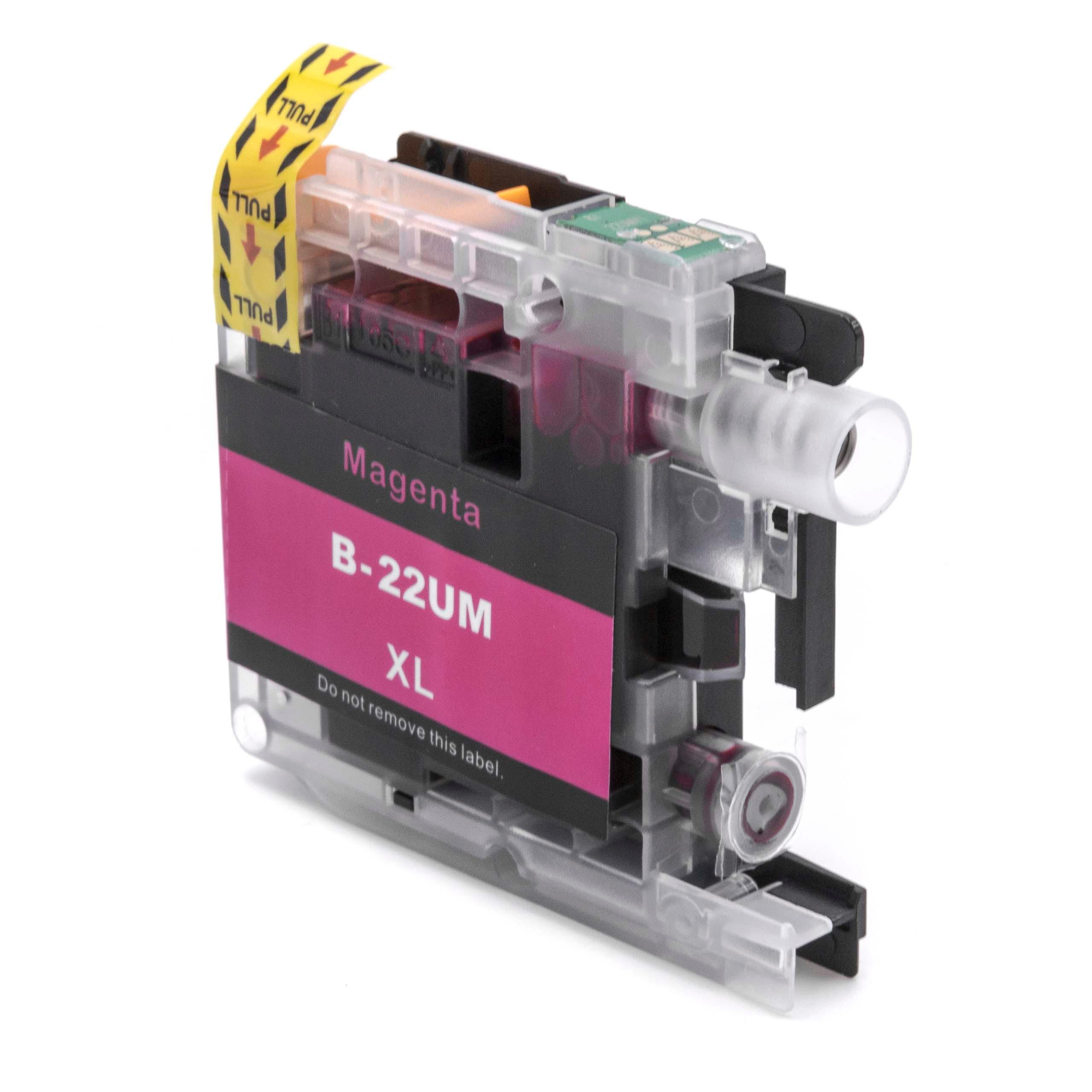 Ink Cartridge as Exchange for Brother LC22UM, LC-22UM for Brother Printer - Magenta 15 ml + Chip