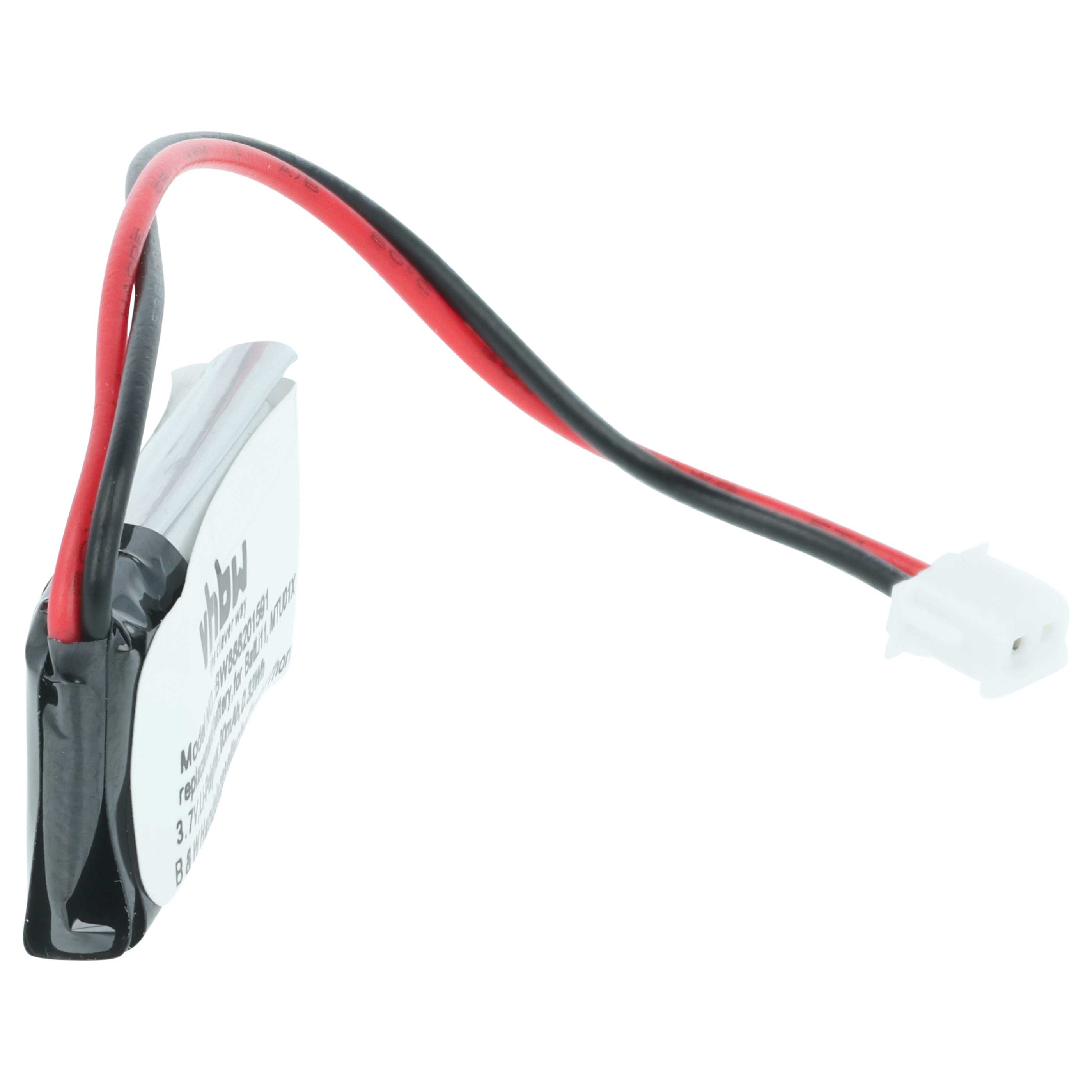 2x Batteria sostituisce Intercom BatLi11, MTU01X per sistema d'allarme - 90mAh 3,7V Li-Poly