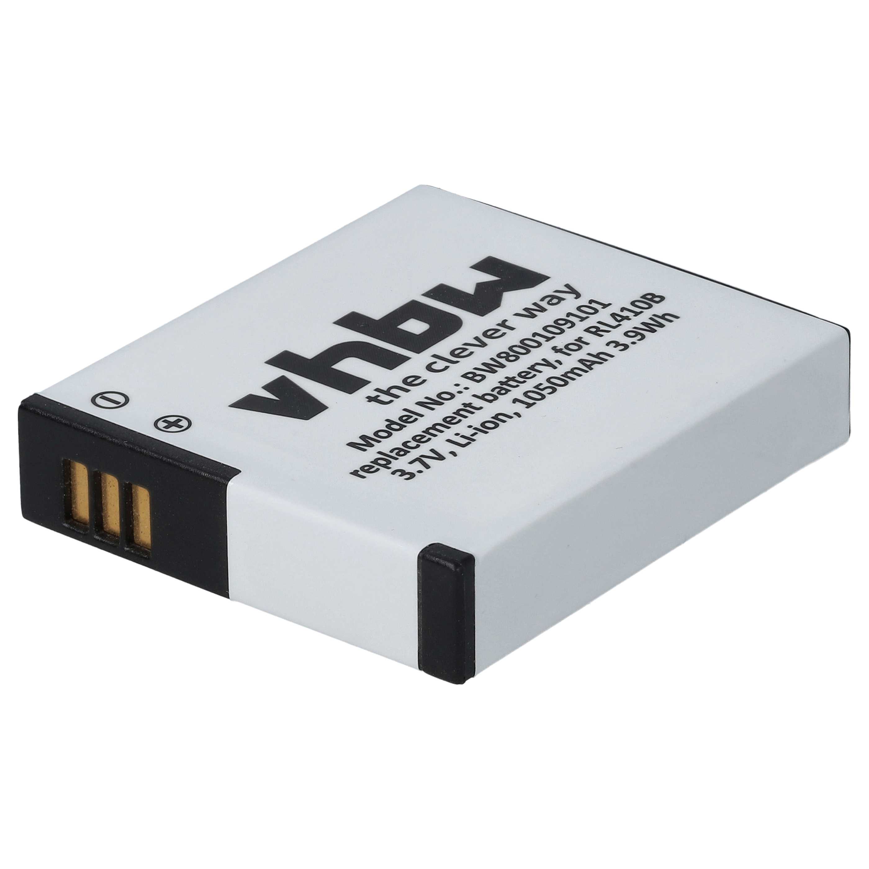 Battery replaces Rollei AC 410-420, RL410B - 1000mAh, 3.7V, Li-Ion