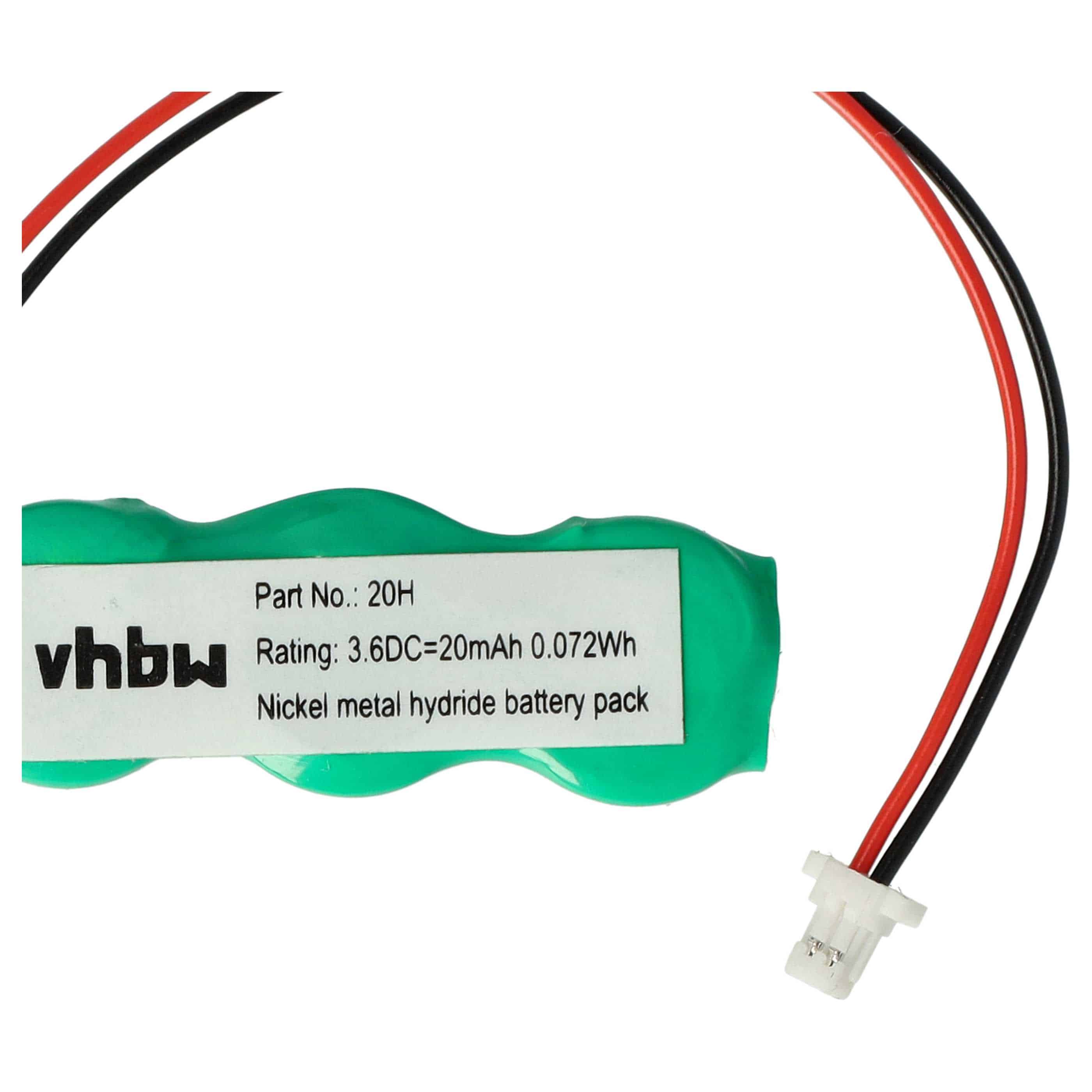Computer BIOS Battery (5 Units) Replacement for 317-200-001, 3/V15H - 20 mAh 3.6 V NiMH
