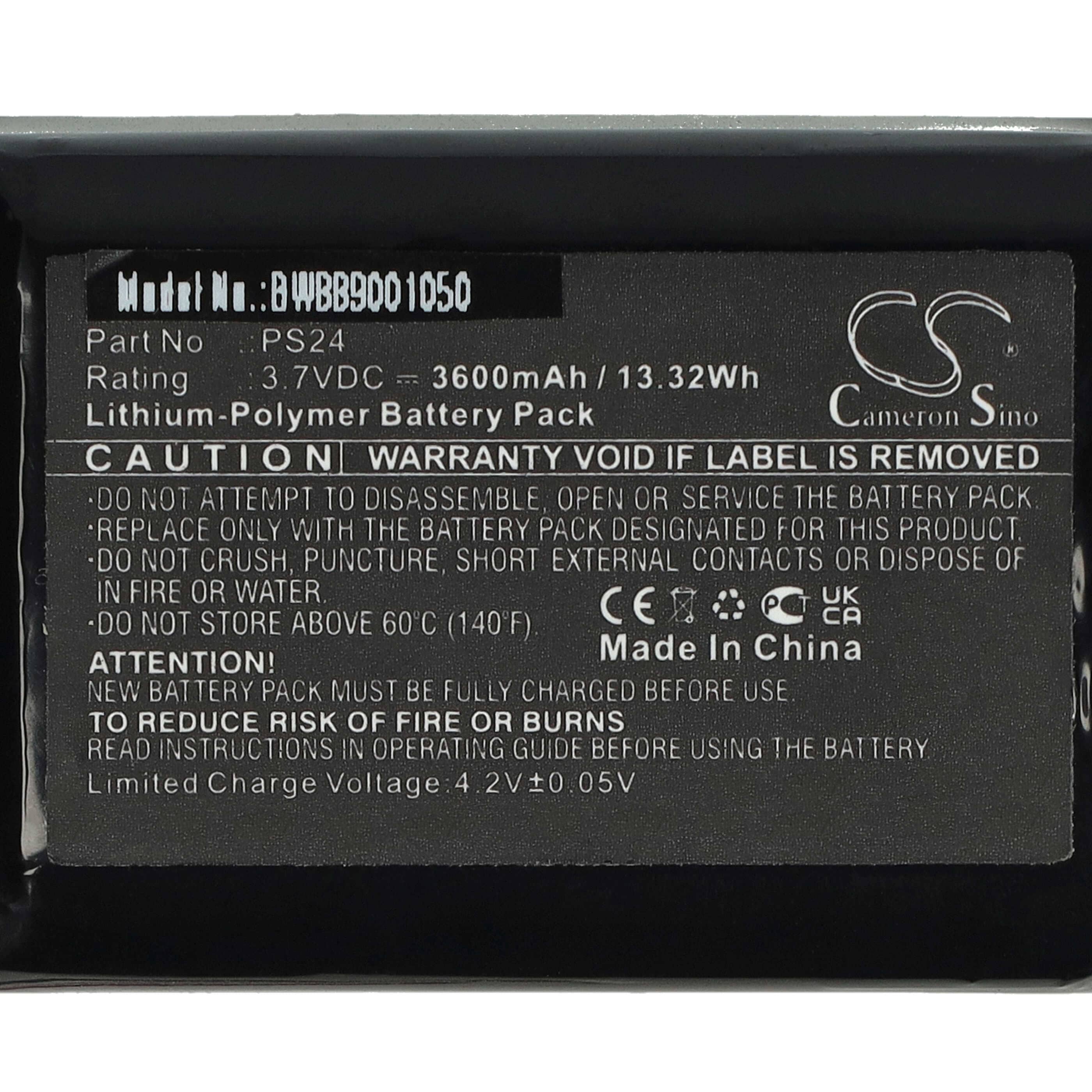 Kamera-Akku als Ersatz für Flir PS24 - 3600mAh 3,7V Li-Polymer