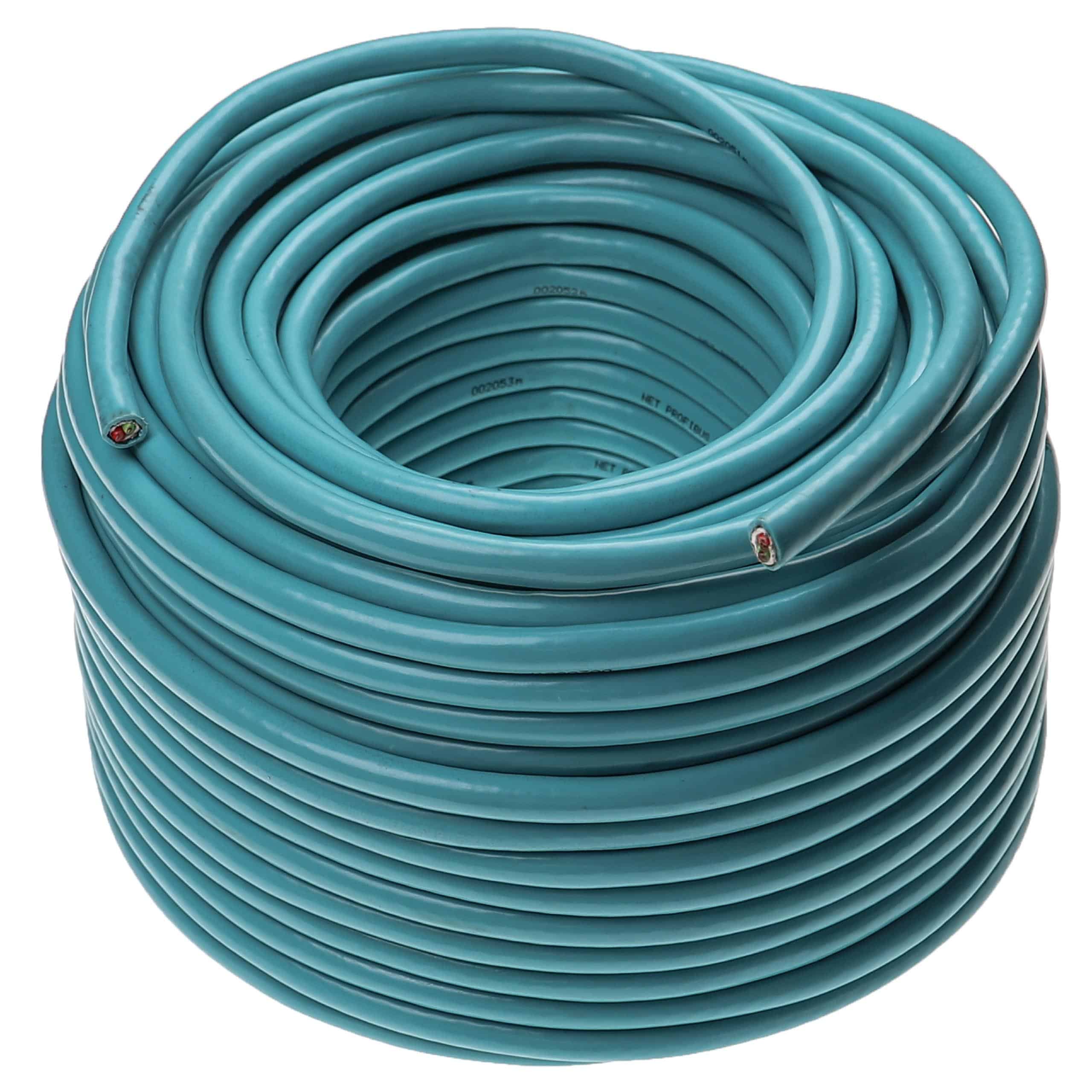 vhbw Installation Cable for System Network - Network Cable Blue, 50 m