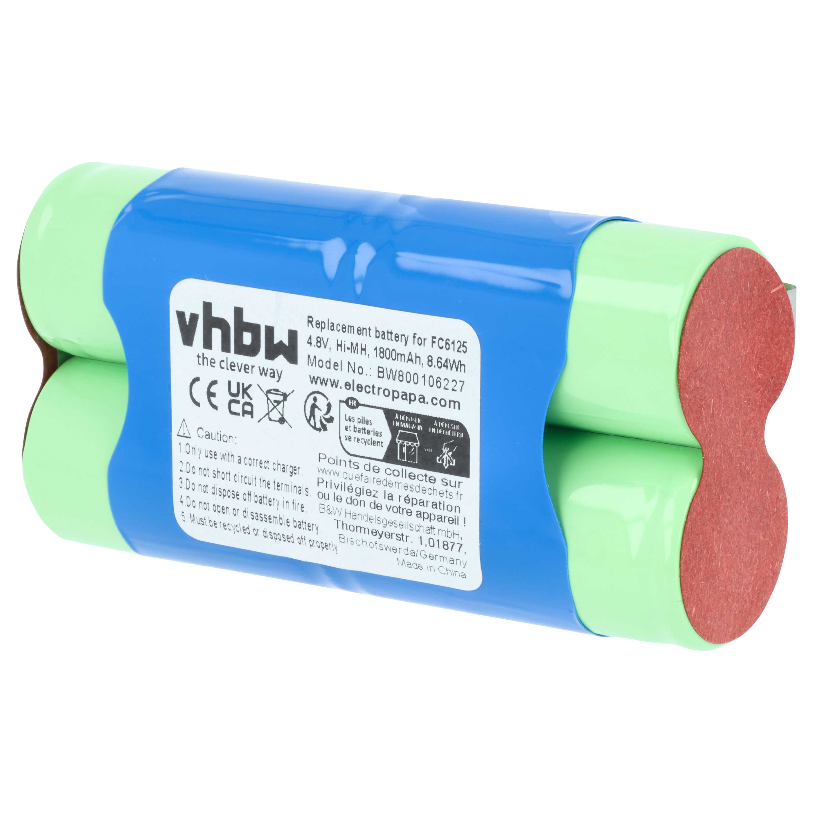 Battery replaces Philips 422245945563 for Philips 1800mAh, 4.8V, NiMH