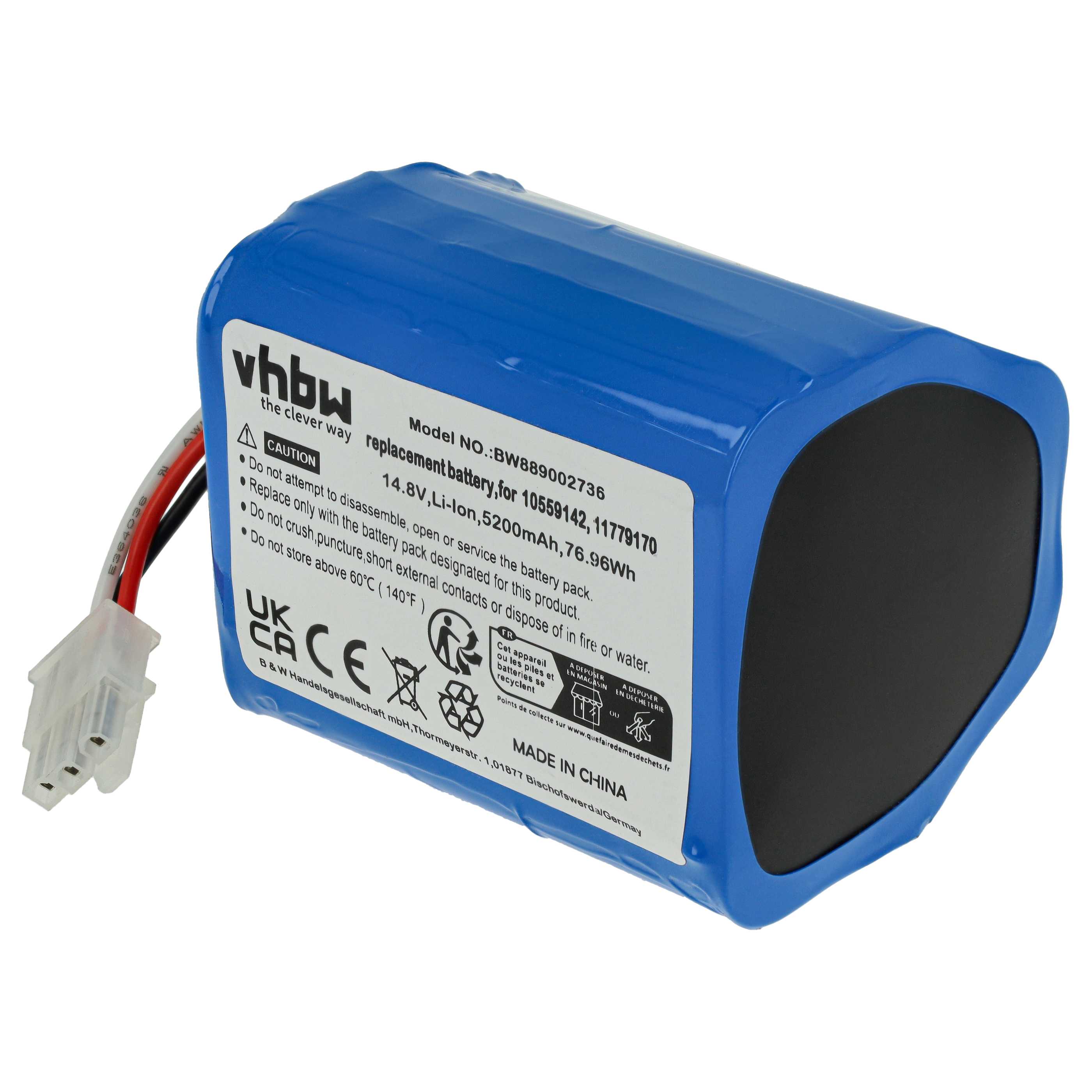 Batteria sostituisce Miele 11779170, 10559142 per robot aspiratore Miele - 5200mAh 14,8V Li-Ion