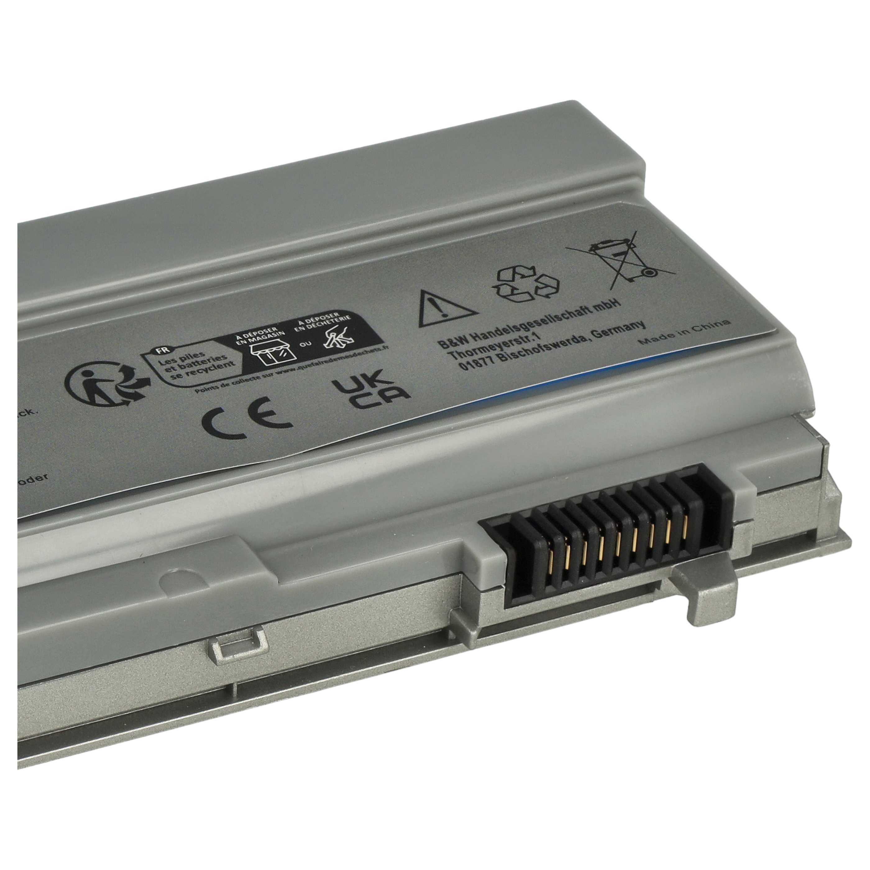 Batteria per notebook Dell Latitude E6400 - 6600mAh 11,1V Li-Ion argento grigio
