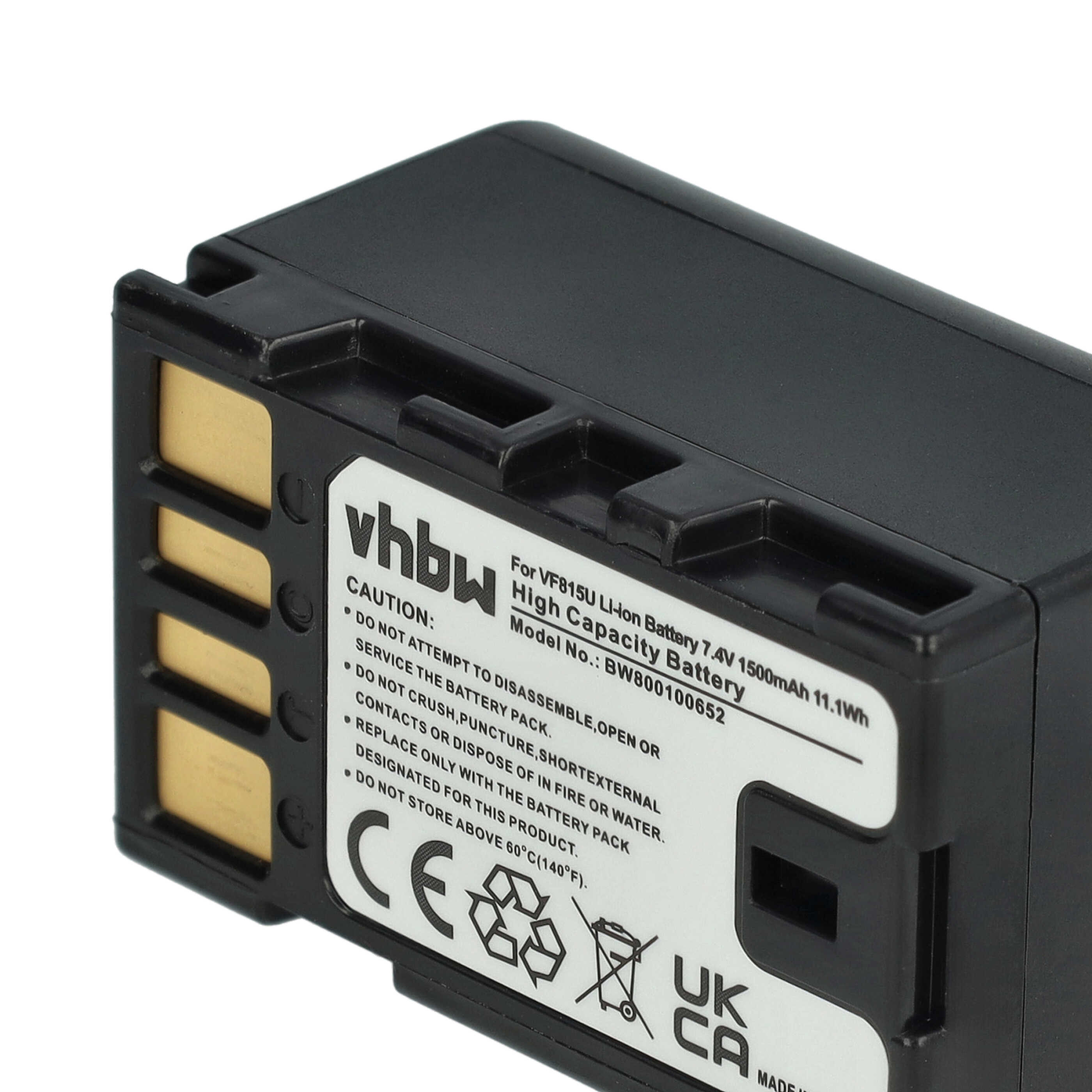Videocamera Battery (3 Units) Replacement for JVC BN-VF815, BN-VF808, BN-VF808U - 1400 mAh 7.2 V Li-Ion
