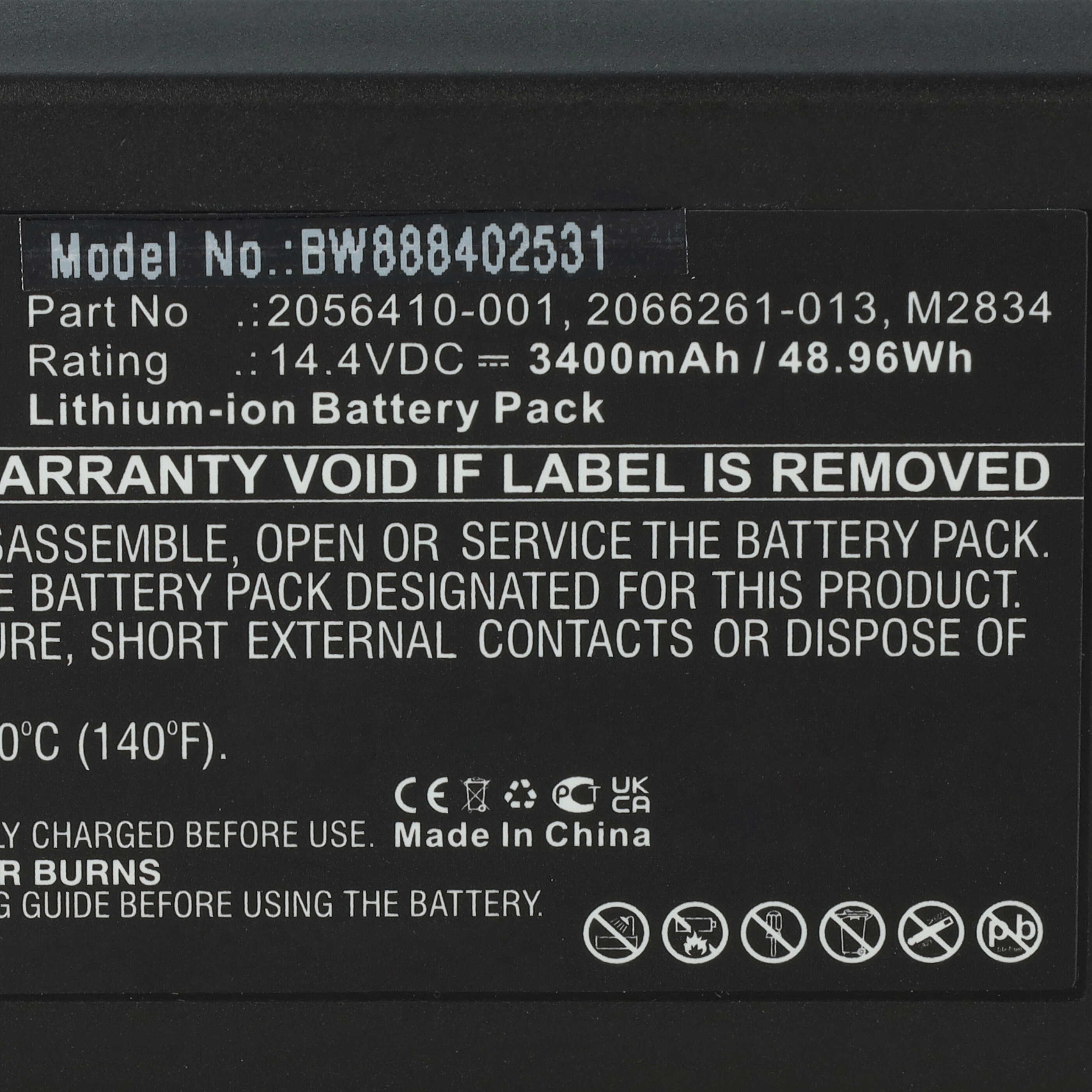 Batería reemplaza GE para tecnología médica - 3400 mAh, 14,4 V