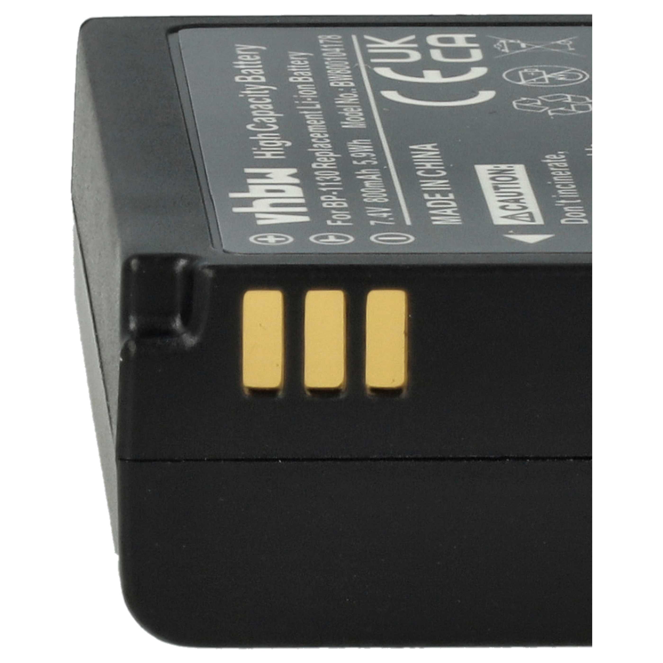 Kamera-Akku (3 Stück) als Ersatz für Samsung BP-1130, BP1130, ED-BP1130 - 800mAh 7,4V Li-Ion