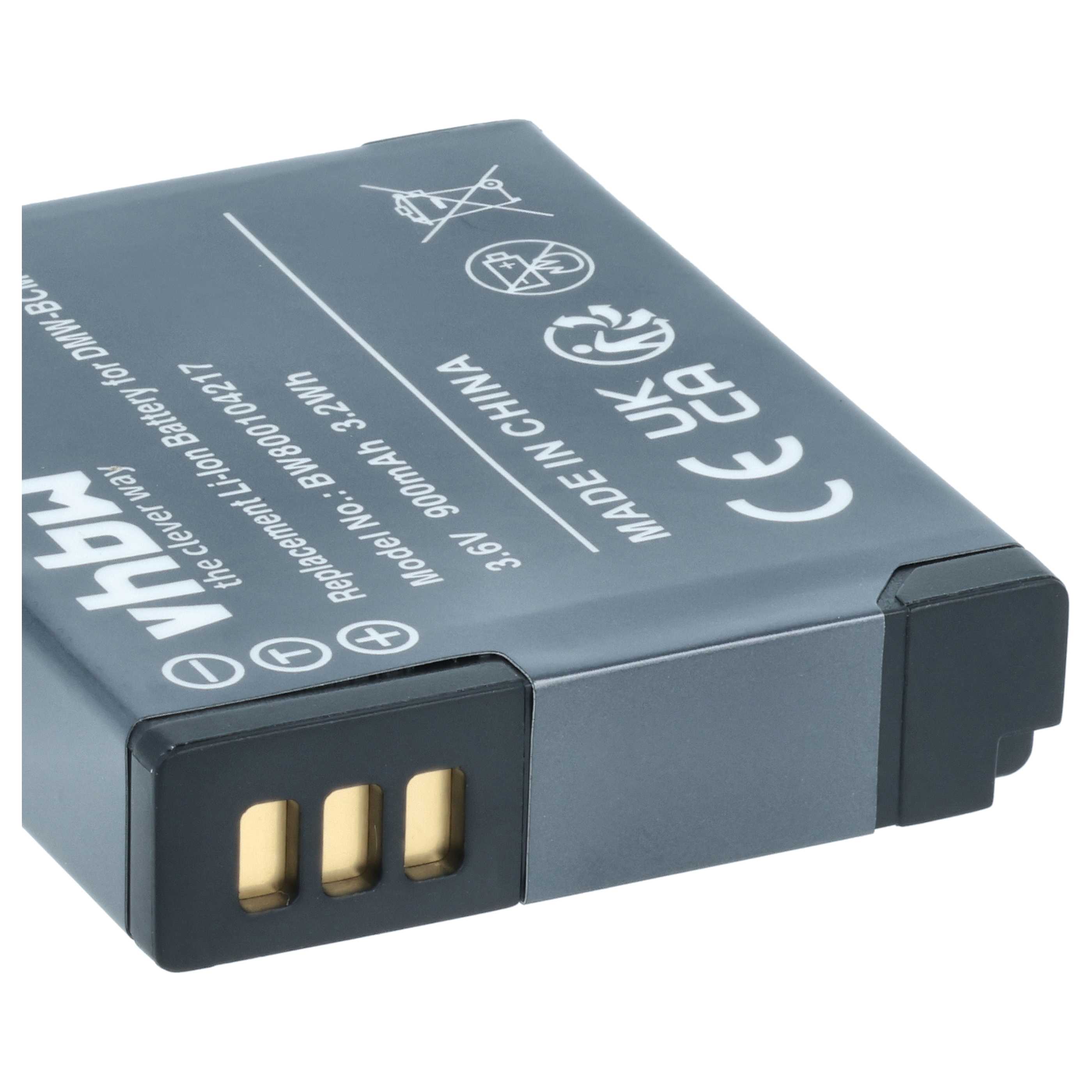 3x Battery replaces Panasonic DMW-BCM13E, DMW-BCM13PP, DMW-BCM13 - 900mAh, 3.6V, Li-Ion