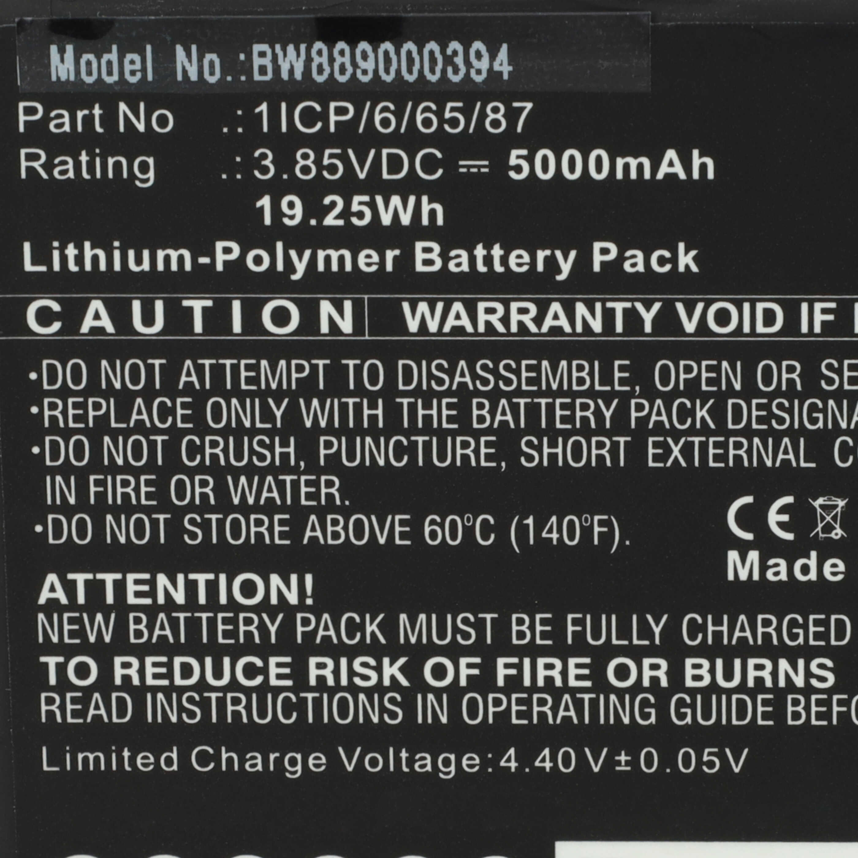 Akumulator bateria do telefonu smartfona zam. Umi 1ICP/6/65/87 - 5000mAh, 3,85V, LiPo