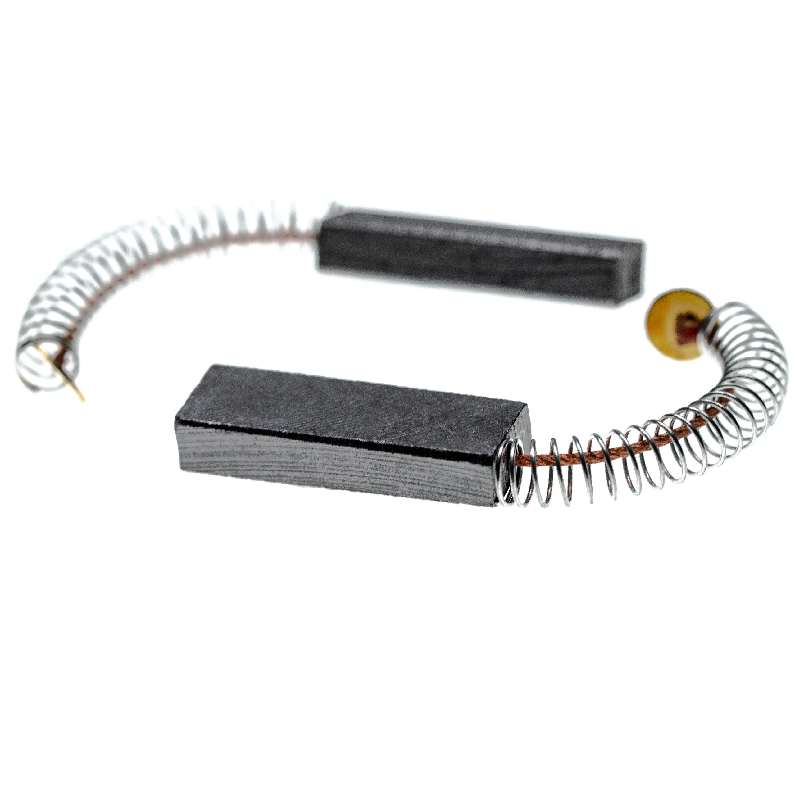 2x Carbon Brush as Replacement for Makita W49625 Vacuum Cleaner + Spring, 31.7 x 10.8 x 5.8mm