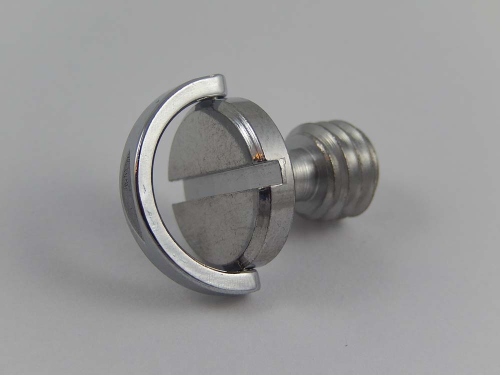 vhbw Tornillo de trípode 3/8" para cámaras, SLR, DSLR - Con agujero, metal, plata, 16 mm