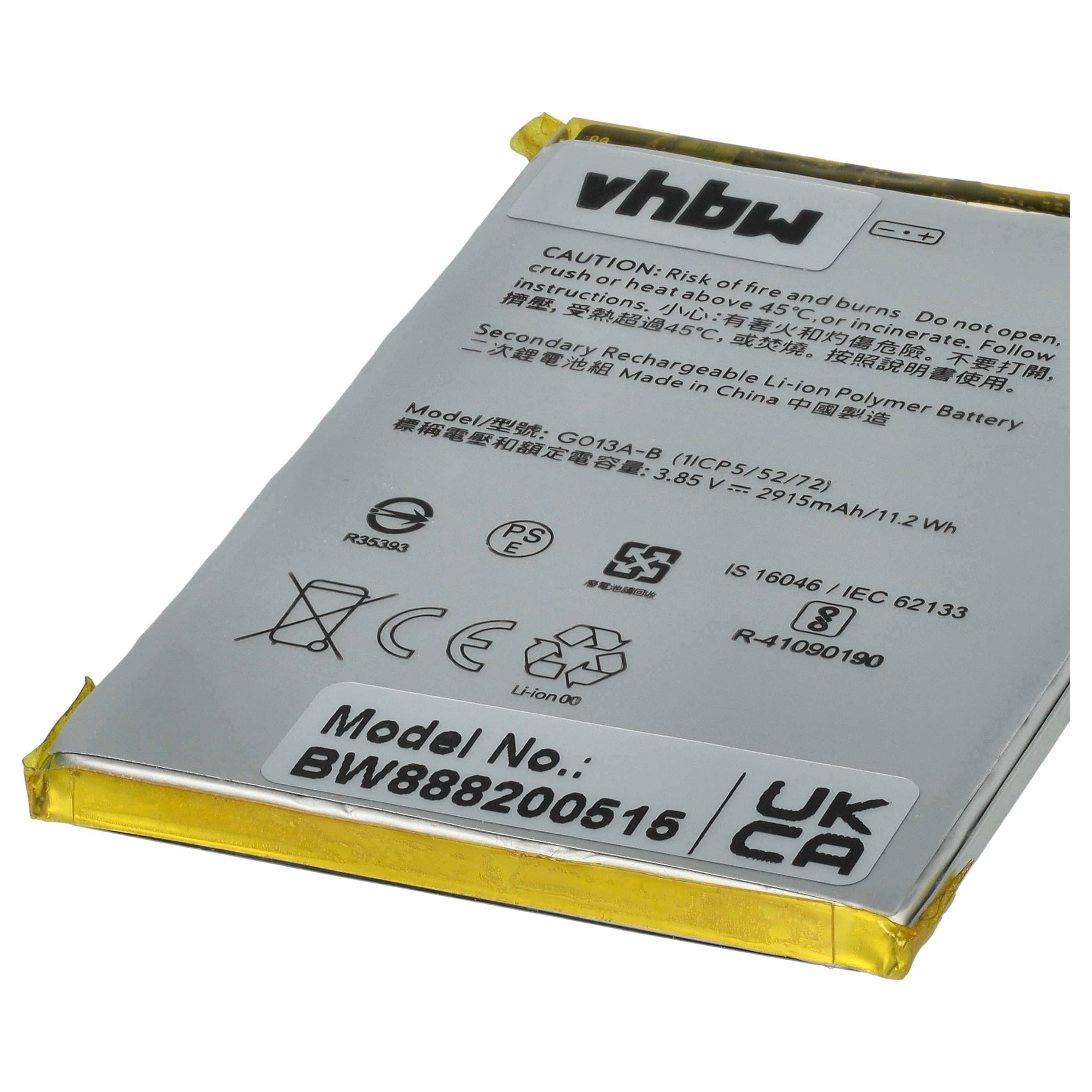 Akumulator do telefonu smartfona zamiennik Google 823-00073-01, G013A-B - 2900 mAh 3,85 V LiPo