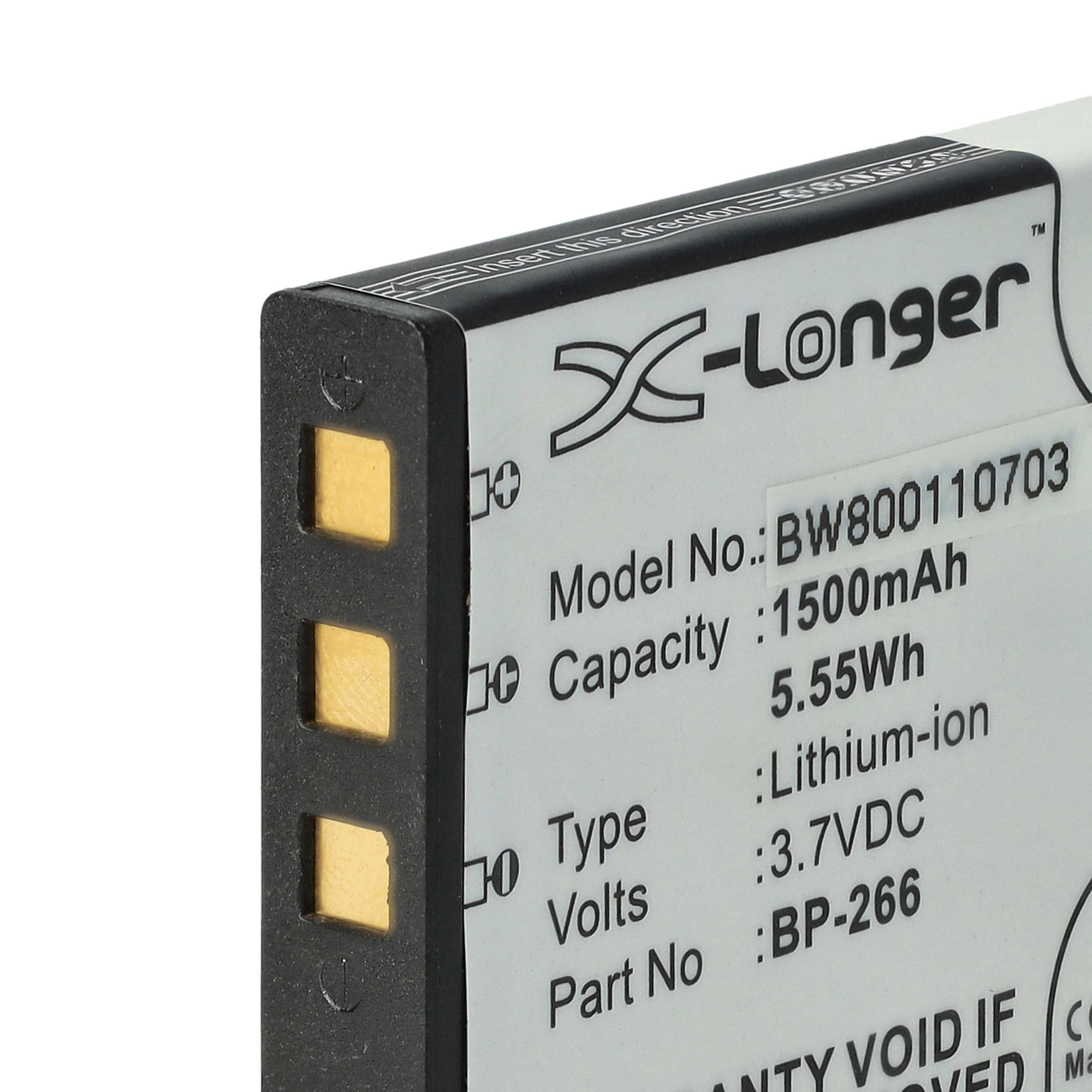 Radio 2x Battery replaces Icom BP-266 - 1500 mAh 3.7 V Li-Ion