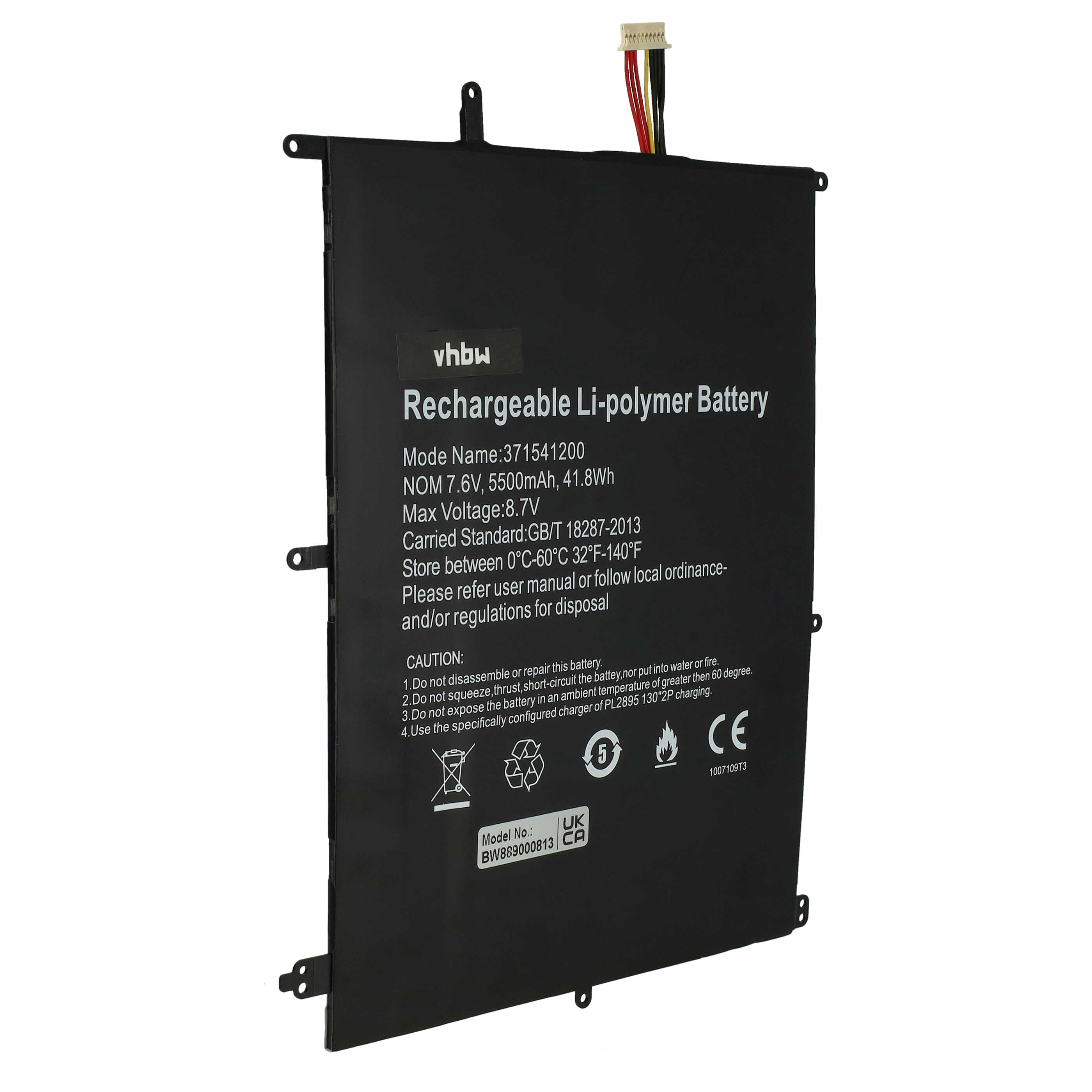 Akumulator do laptopa zamiennik Trekstor A146, HW-371541200 - 5500 mAh 7,6 V LiPo