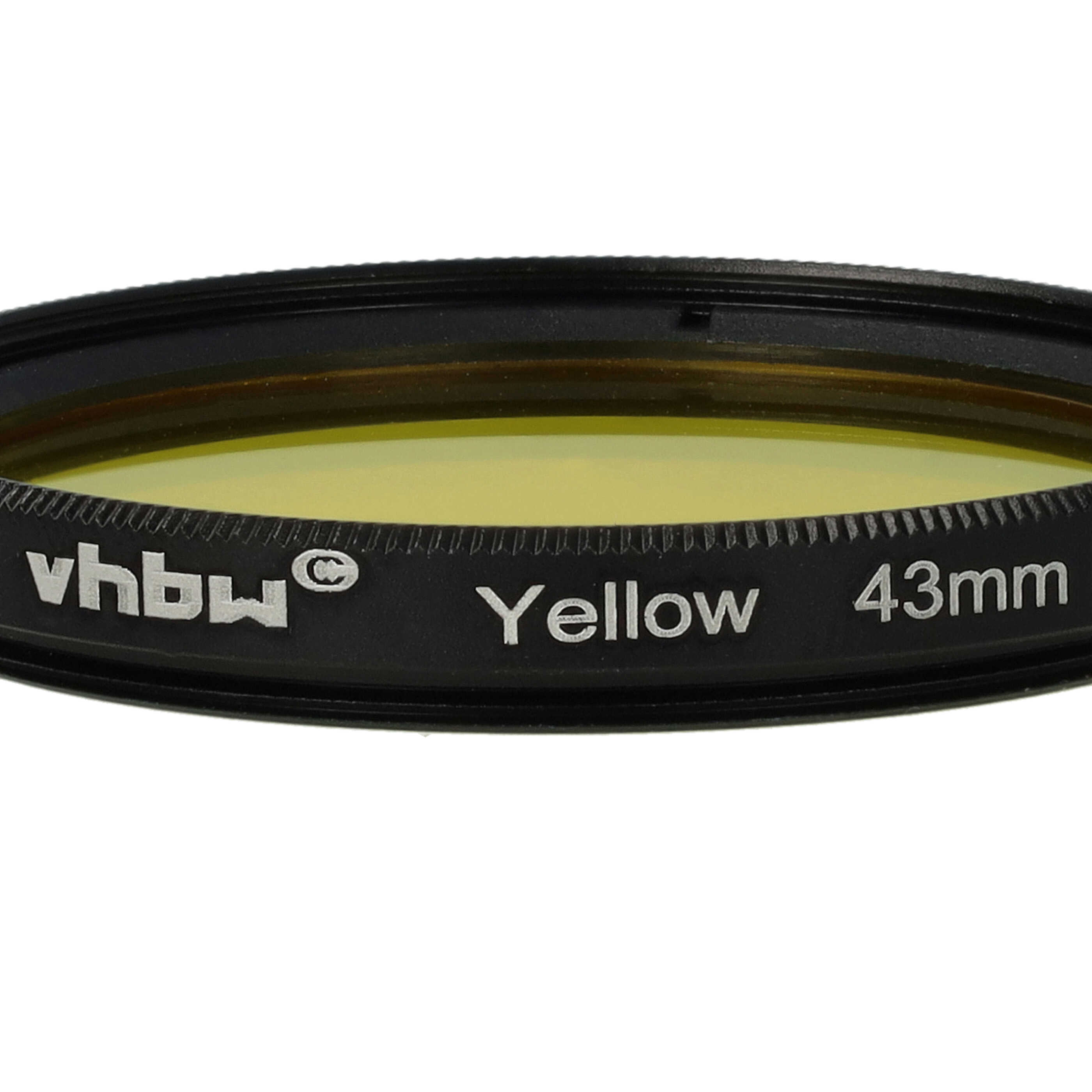 Farbfilter gelb passend für Kamera Objektive mit 43 mm Filtergewinde - Gelbfilter
