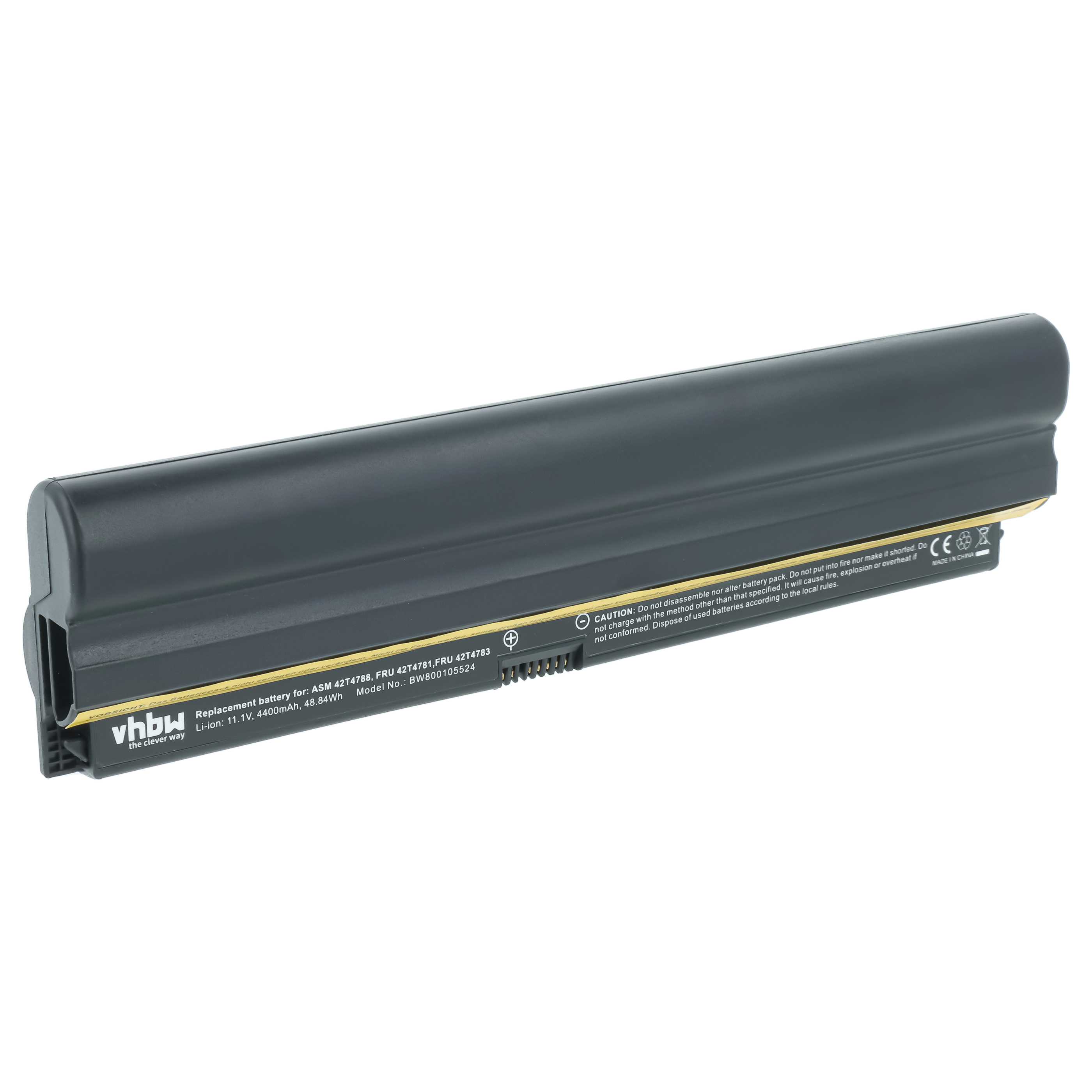 Batterie remplace Lenovo 0A36278, 42T4783, 42T4781 pour ordinateur portable Lenovo- 4400mAh 11,1V Li-ion, noir