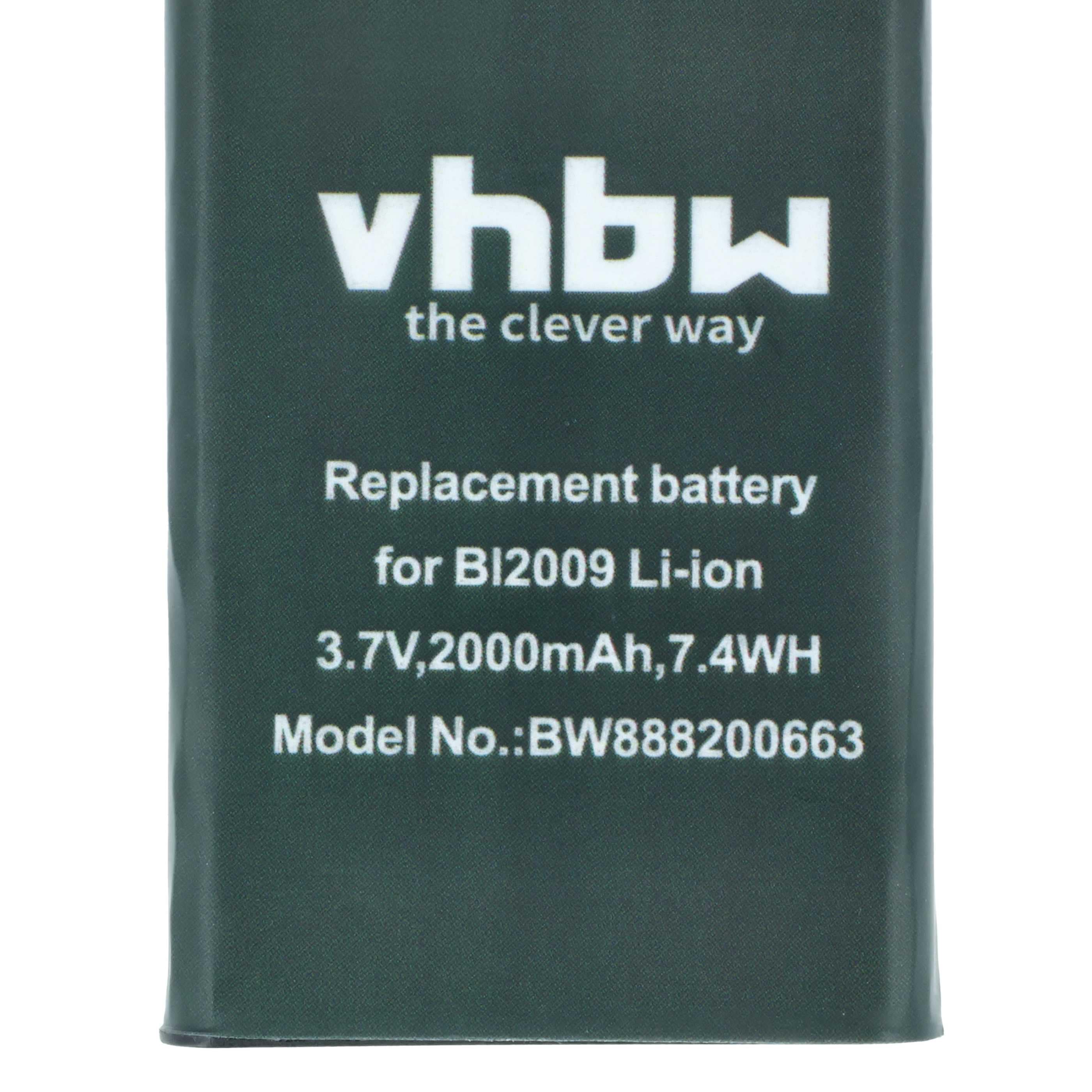 Radio Battery replaces Hytera BL2009 - 2000 mAh 3.7 V Li-Ion