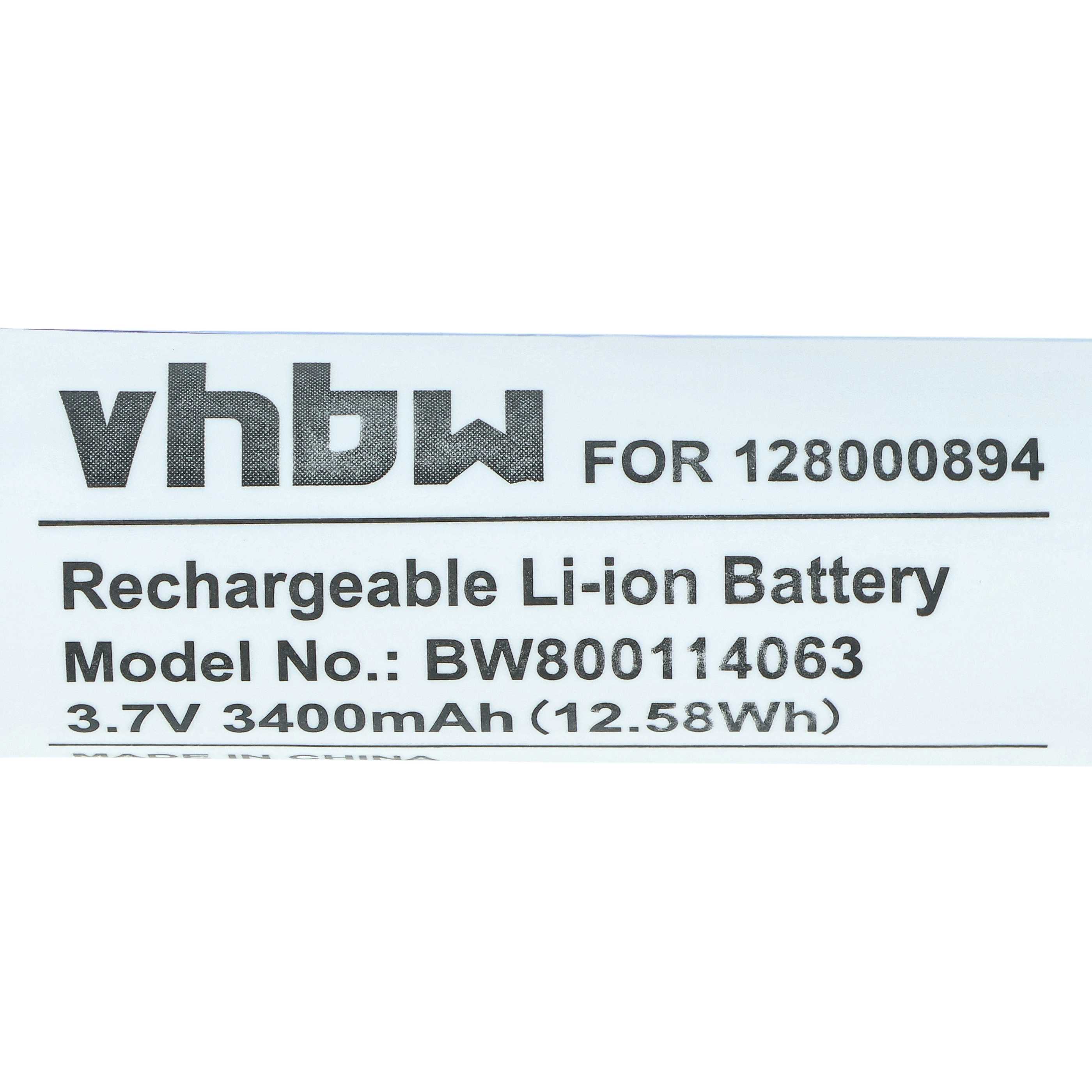 Batteria sostituisce 128000894, RBP-GM40 per barcode scanner Datalogic - 3400mAh 3,7V Li-Ion