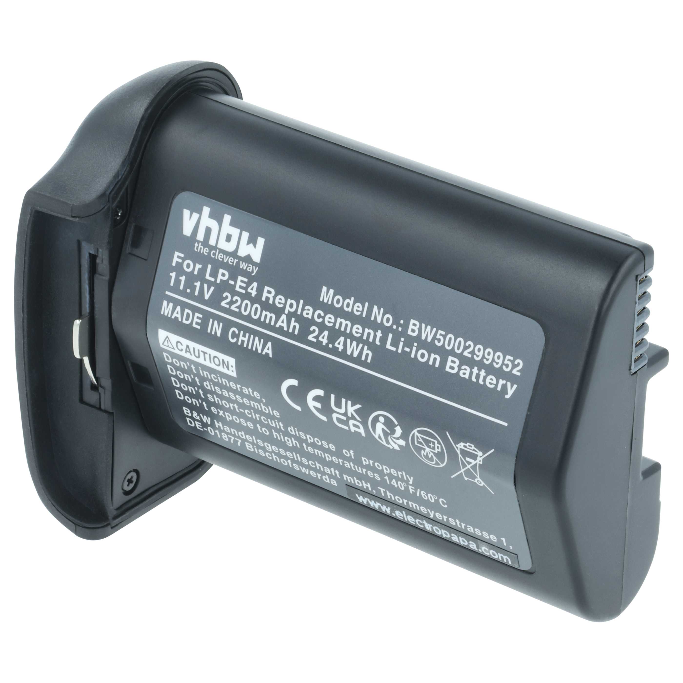 Battery replaces Canon LP-E4N, LP-E4 - 2200mAh, 11.1V, Li-Ion