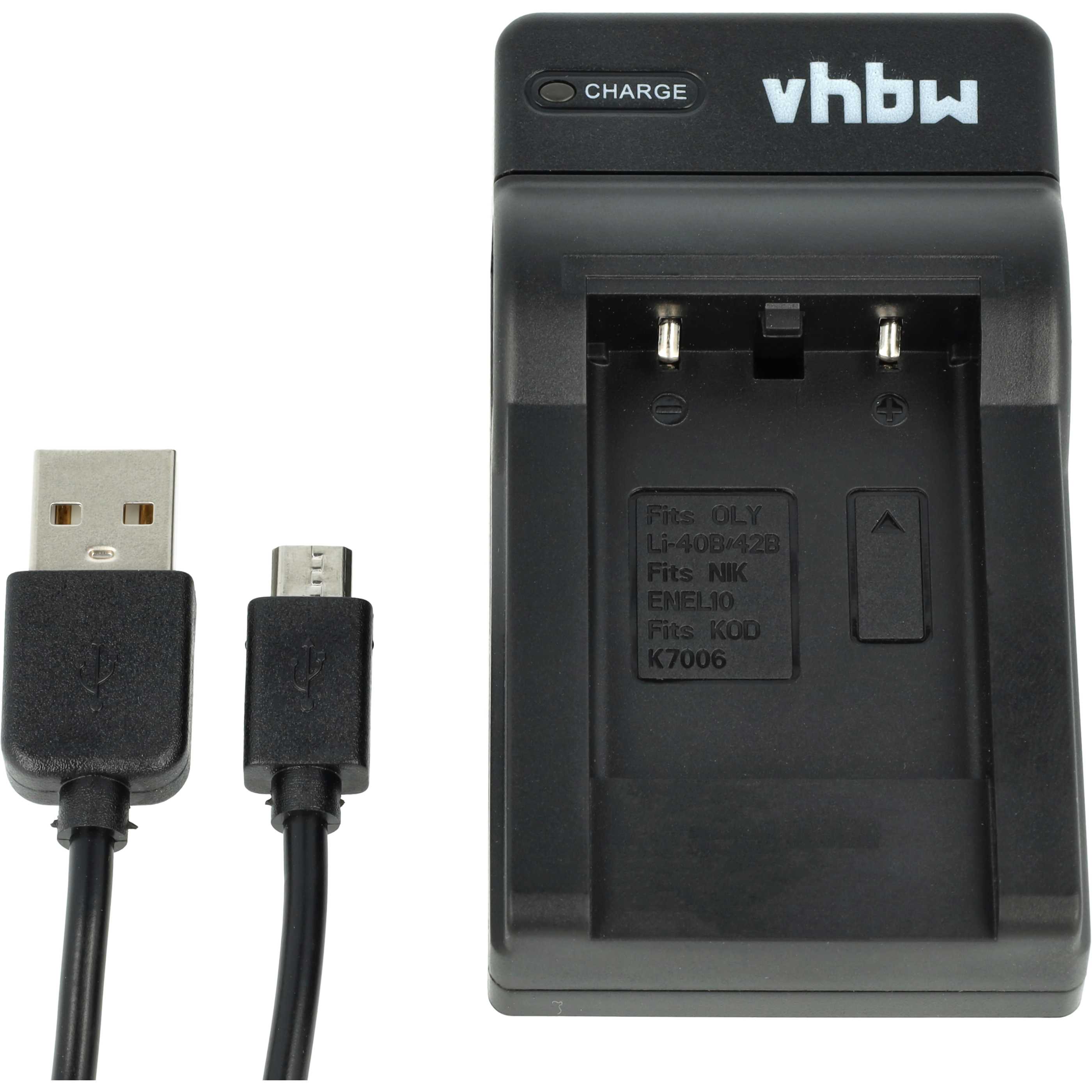 1x station de charge, 1x câble d'alimentation, 1x batterie pour caméra Bosch, Praktica, Fujifilm, Leica