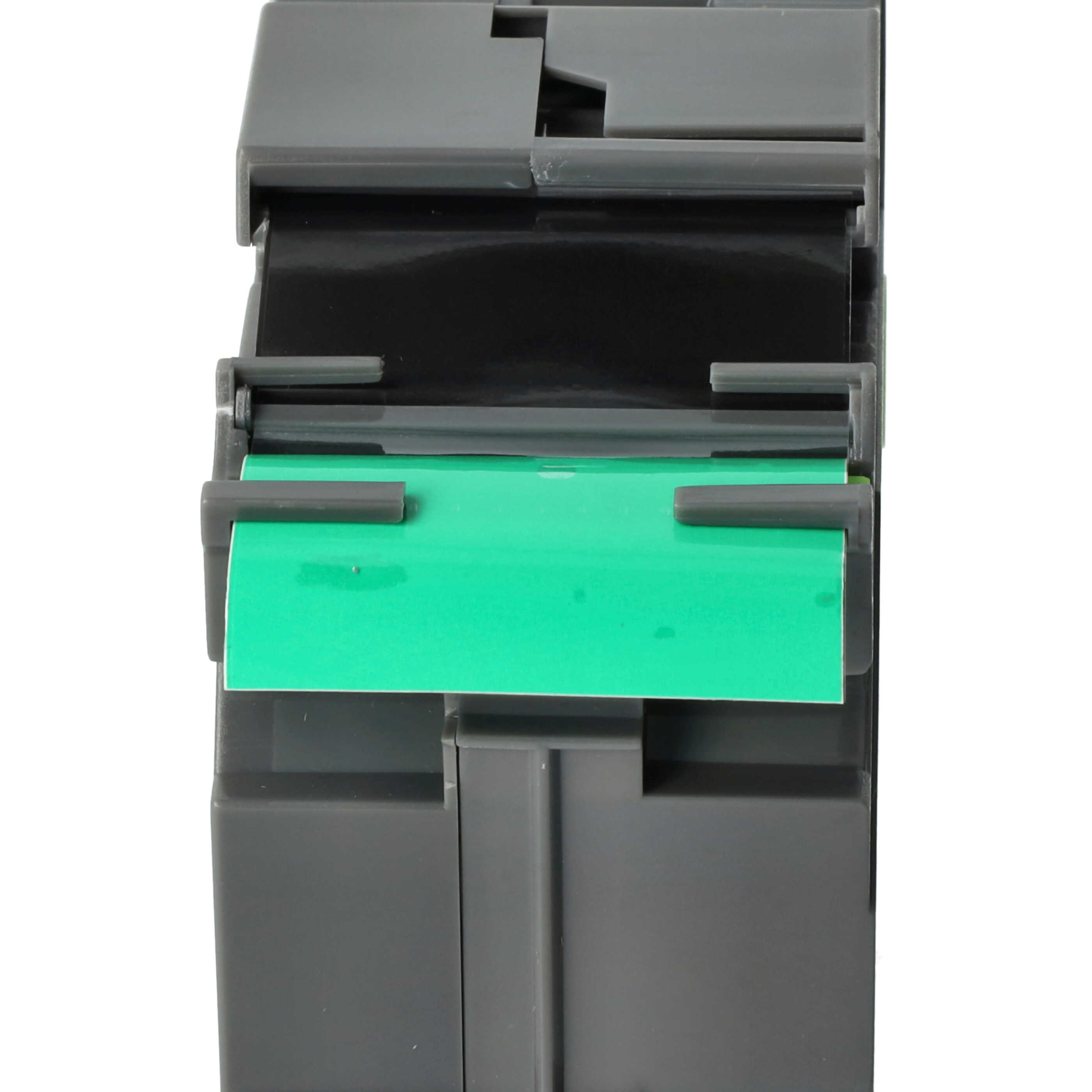 Casete cinta escritura reemplaza Brother TZ-FX761, TZE-FX761, TZeFX761, TZFX761 Negro su Verde