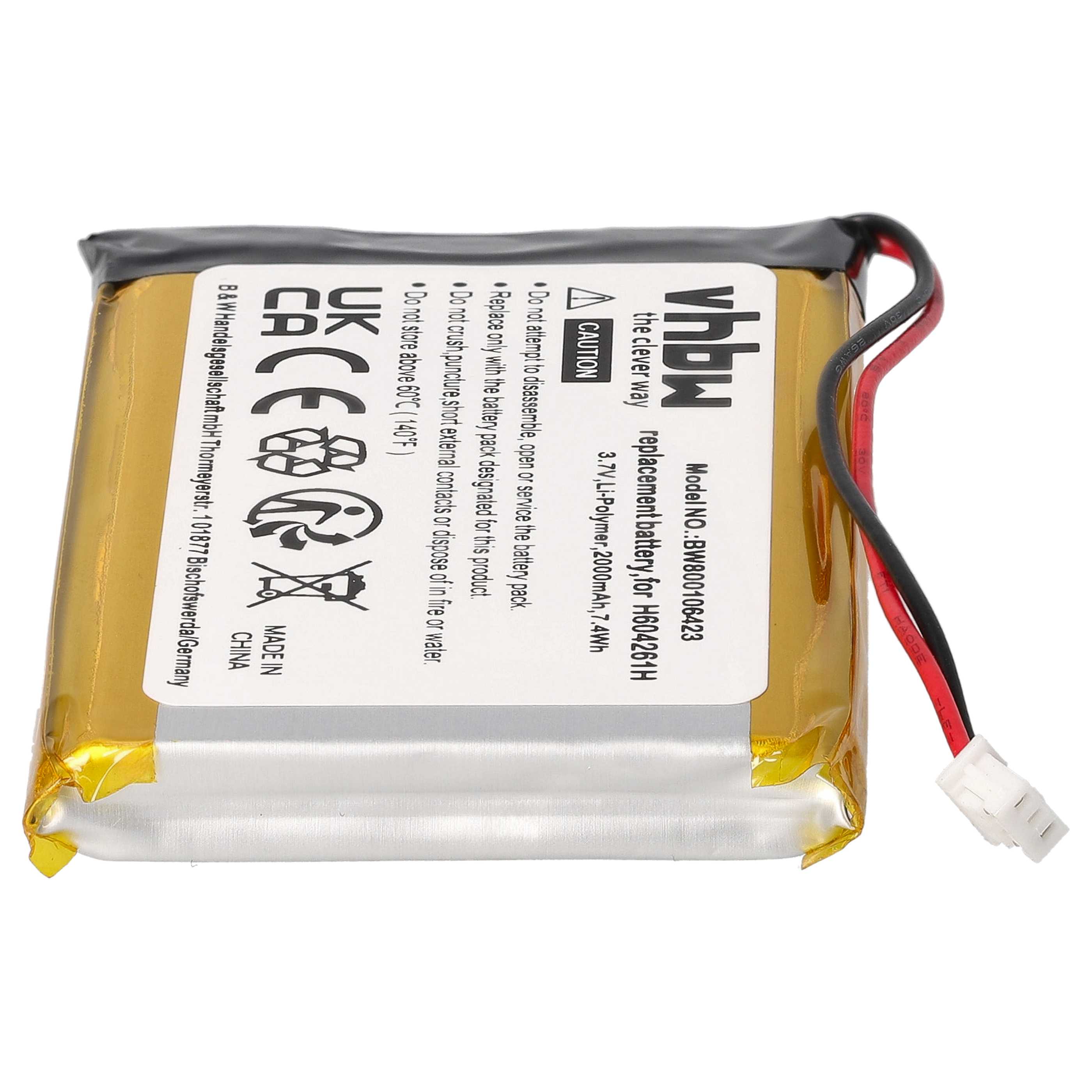 Akumulator do nawigacji GPS zamiennik Bushnell H604261H - 2000 mAh 3,7 V LiPo
