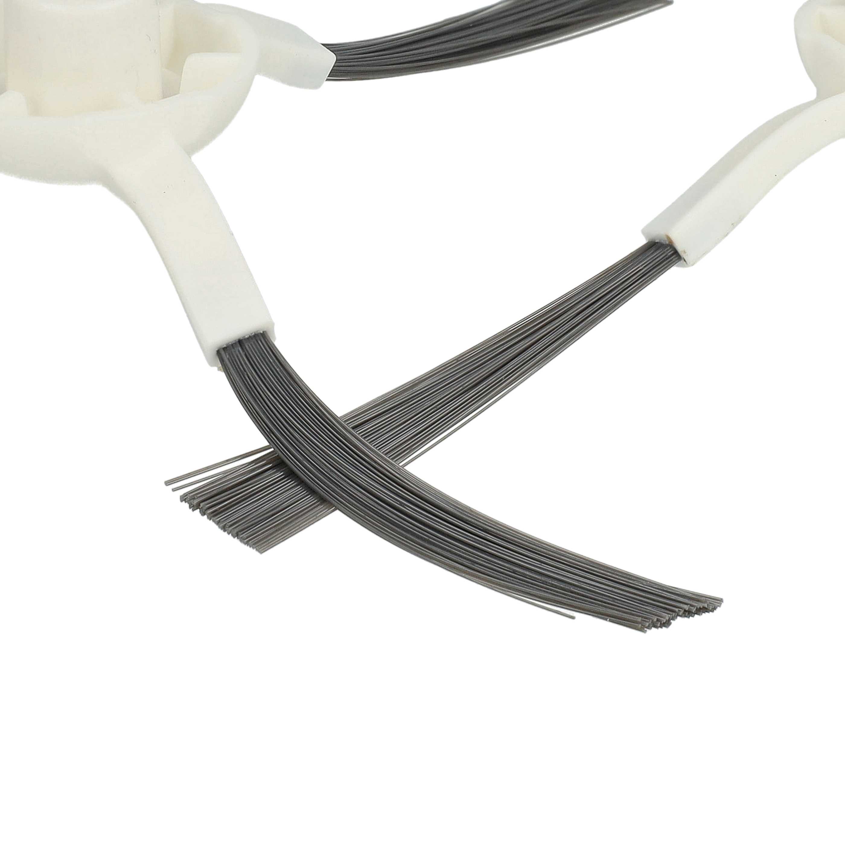 2x Side Brush suitable for Dreame, Xiaomi, Mova L10 Robot Vacuum Cleaner etc. - 3-armed, white, grey