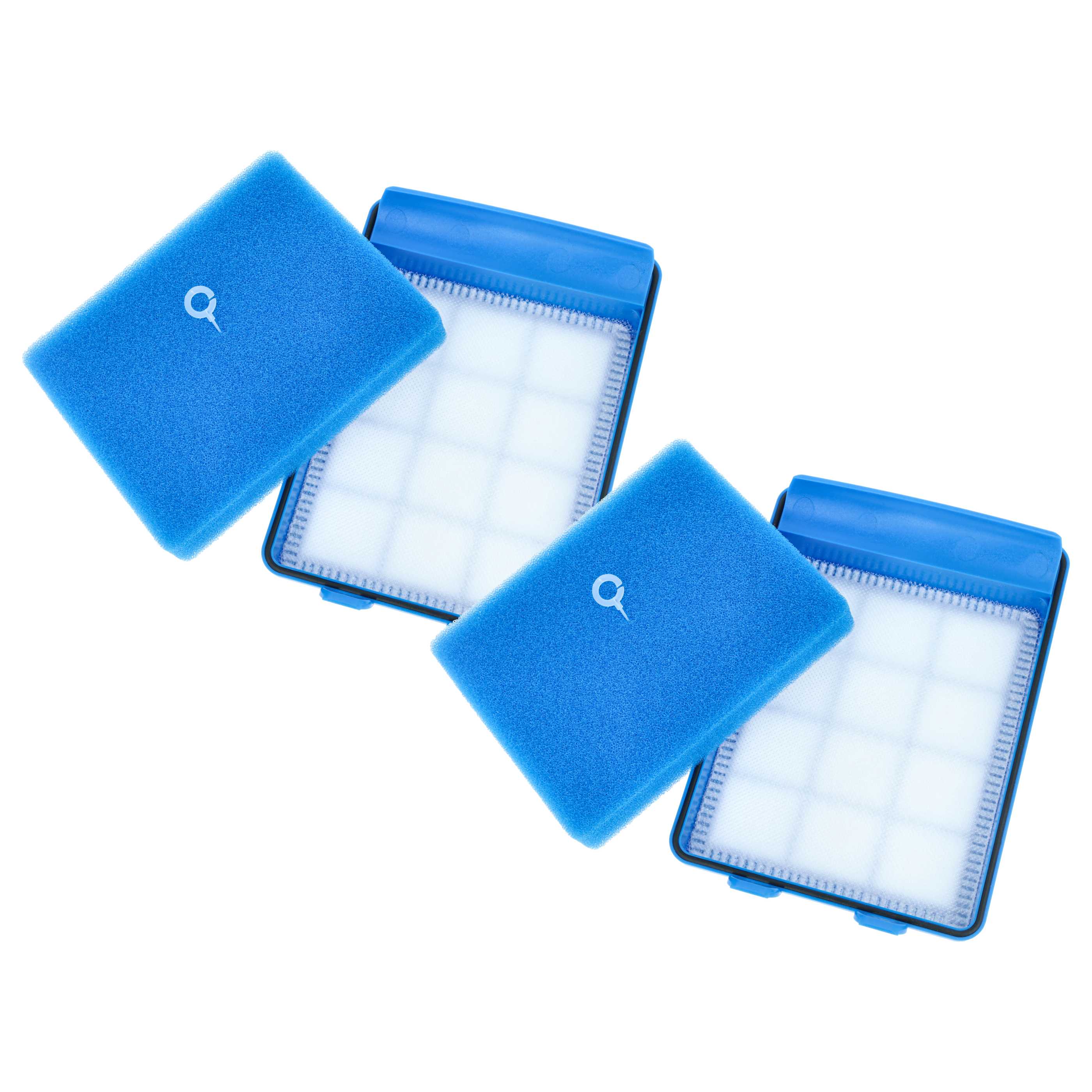 4x foam filter / fabric filter replaces Philips CP0484/01 for Philips Vacuum Cleaner, 13.7 x 20 cm
