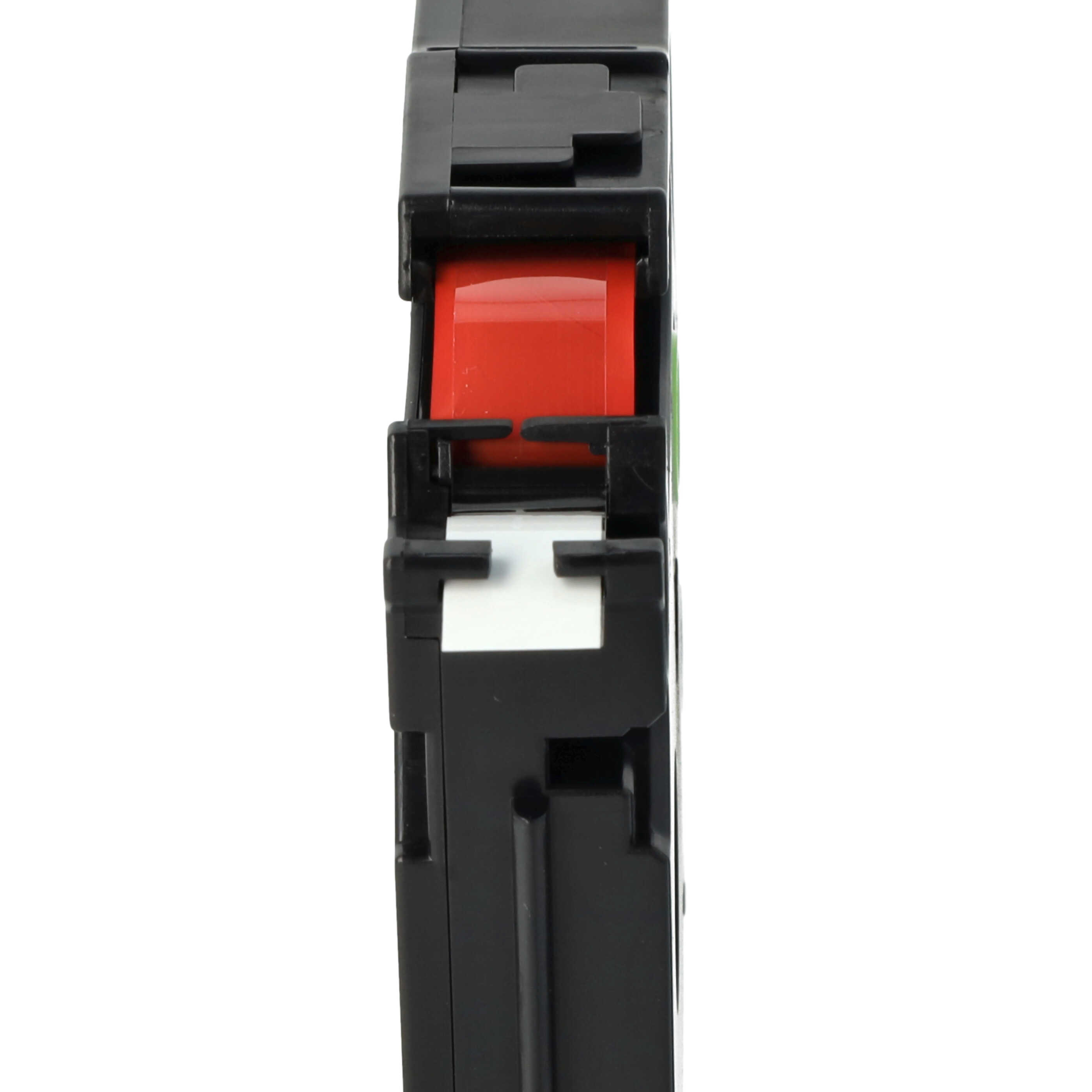 Cassetta nastro sostituisce Brother TZE-FX222 per etichettatrice Brother 9mm rosso su bianco, flessibile