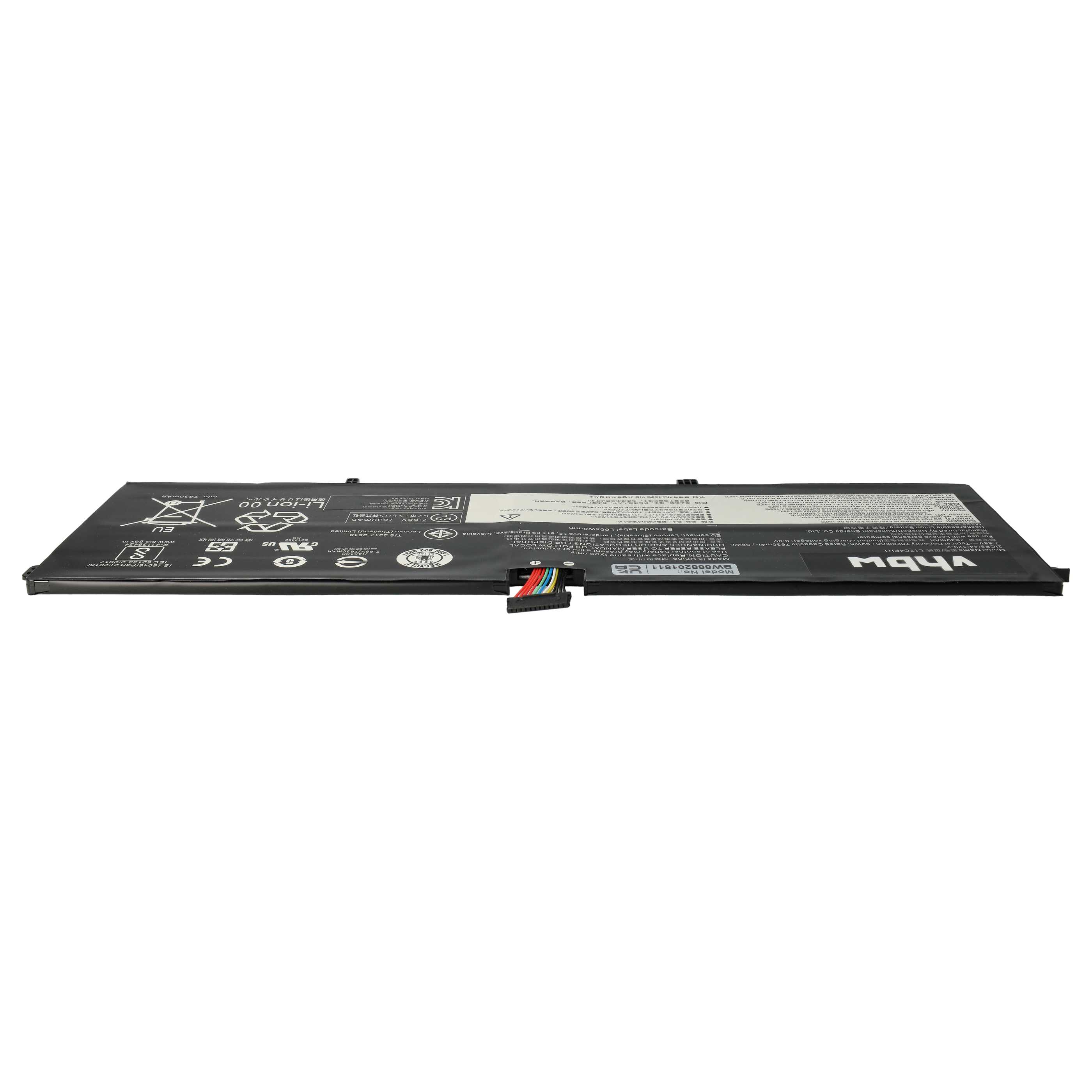 Batería reemplaza Lenovo 5B10Q82425, 5B10W67273, 5B10Q82426 para notebook Lenovo - 7600 mAh 7,68 V Li-poli