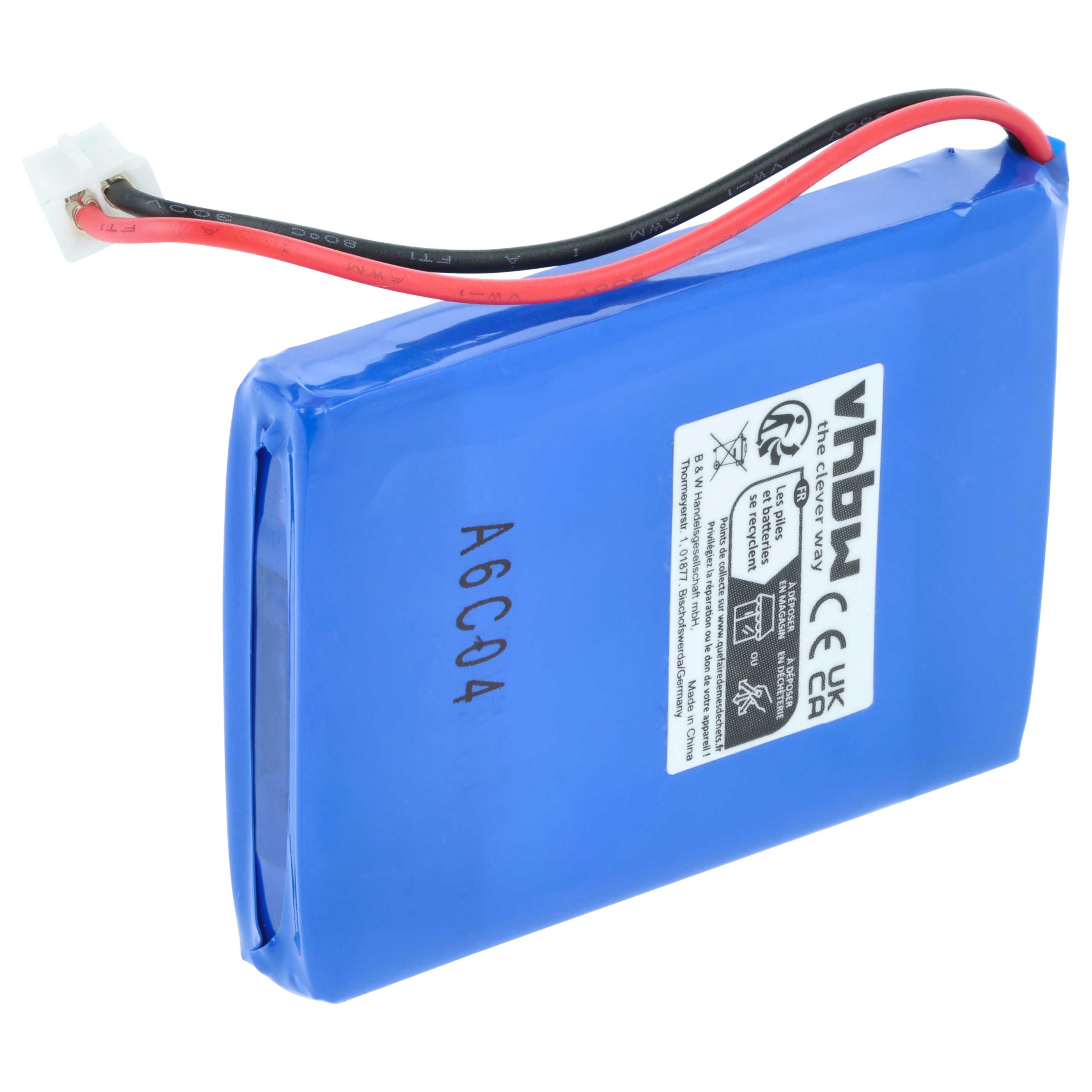 Radio Battery replaces Albrecht 083448, JHHY903448A - 1300 mAh 3.7 V Li-Ion