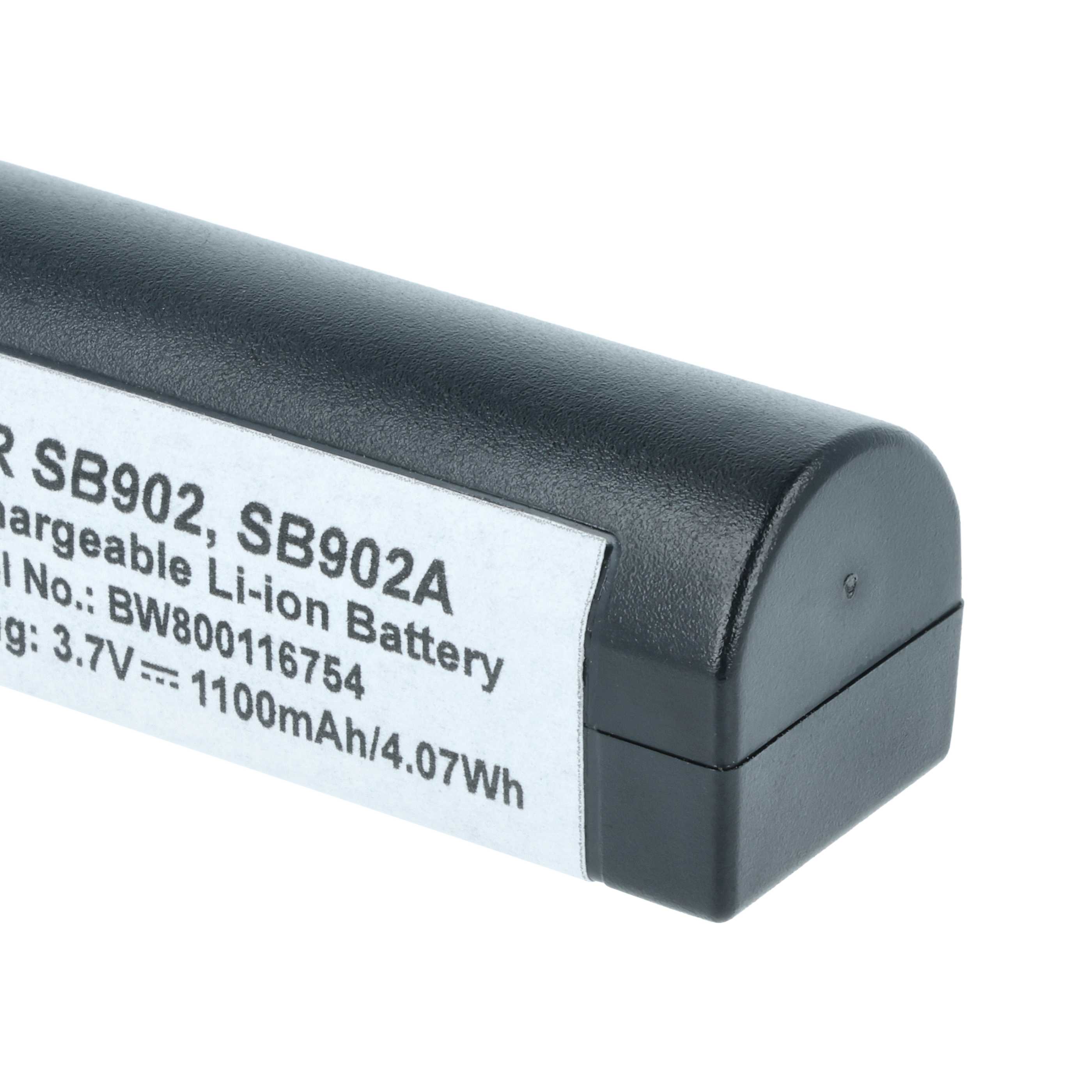 Wireless System Battery replaces Shure SB902A, SB902 - 1100 mAh 3.7 V Li-Ion