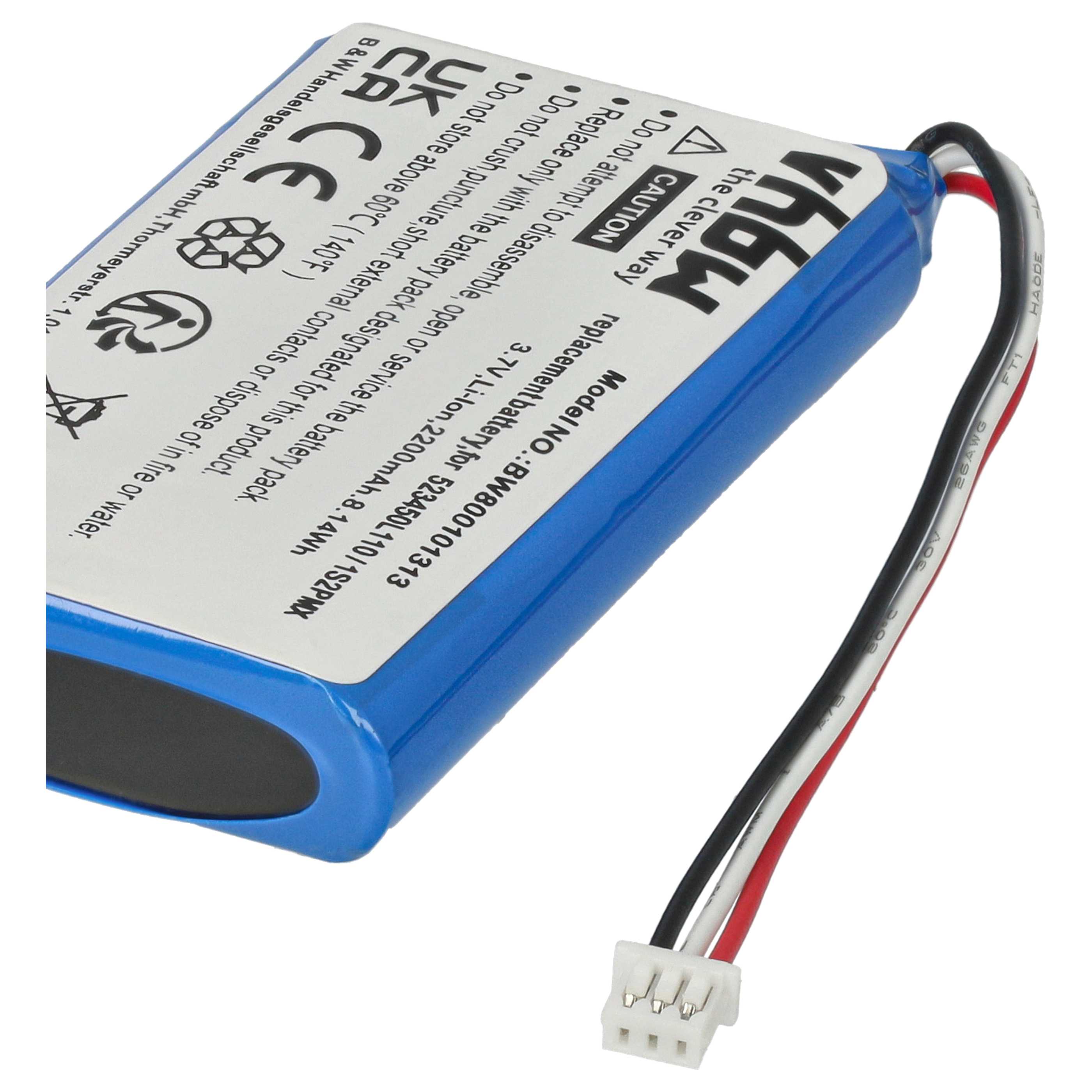 Akumulator do nawigacji GPS zamiennik BLAUPUNKT 1S2PMX, 523450L110 - 2200 mAh 3,7 V Li-Ion