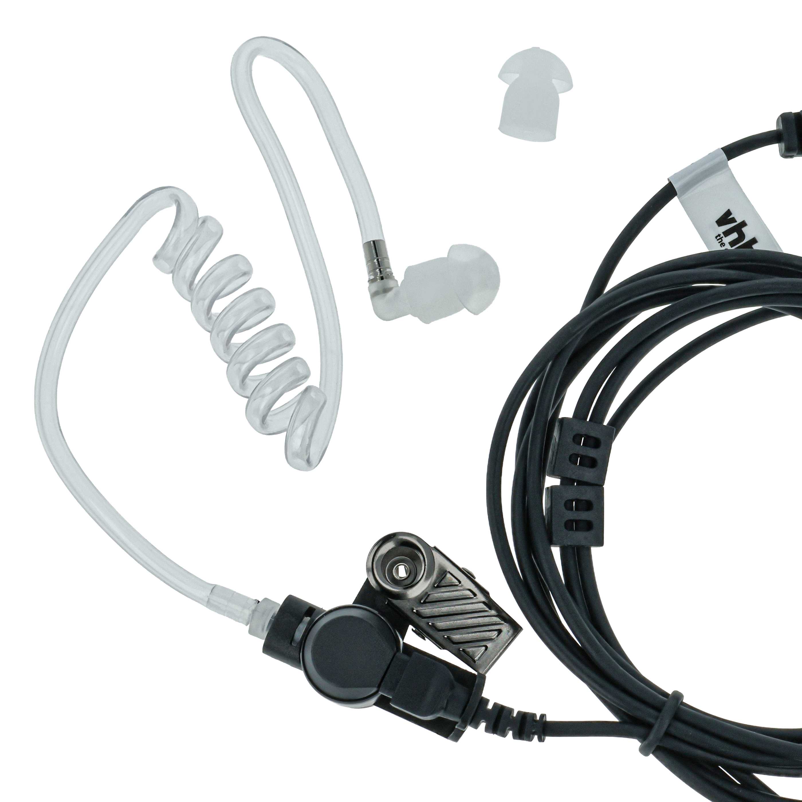 10x Security Radio Headset suitable for Motorola XiR P8200 - with PTT Microphone + Clip Mount + Phono Cable