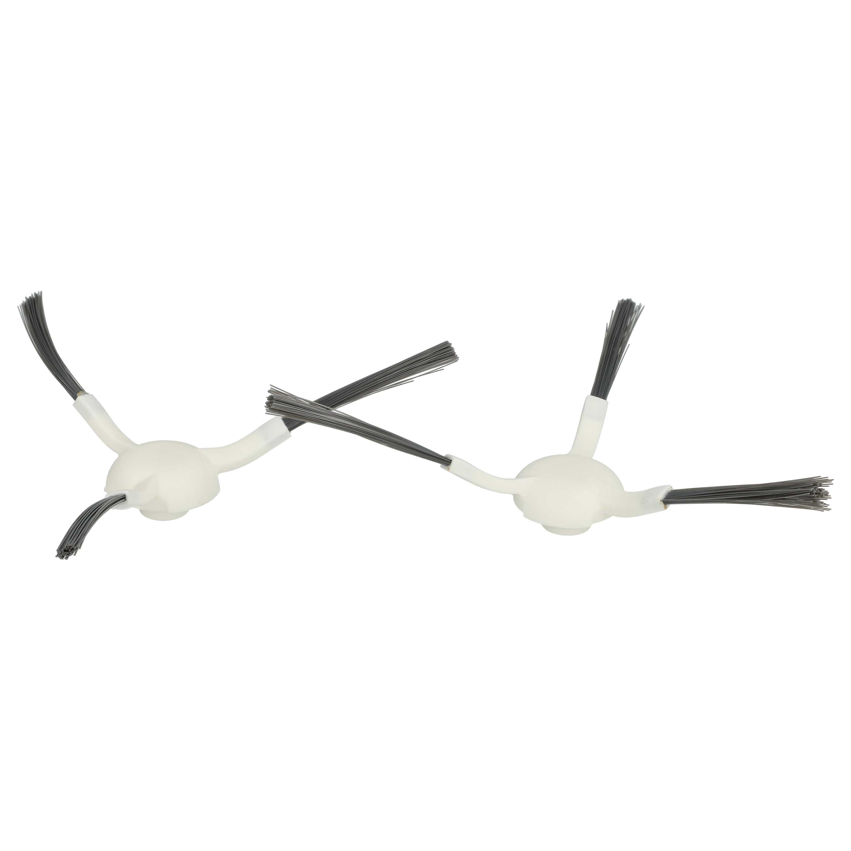 2x Side Brush suitable for Dreame, Xiaomi, Mova L10 Robot Vacuum Cleaner etc. - 3-armed, white, grey