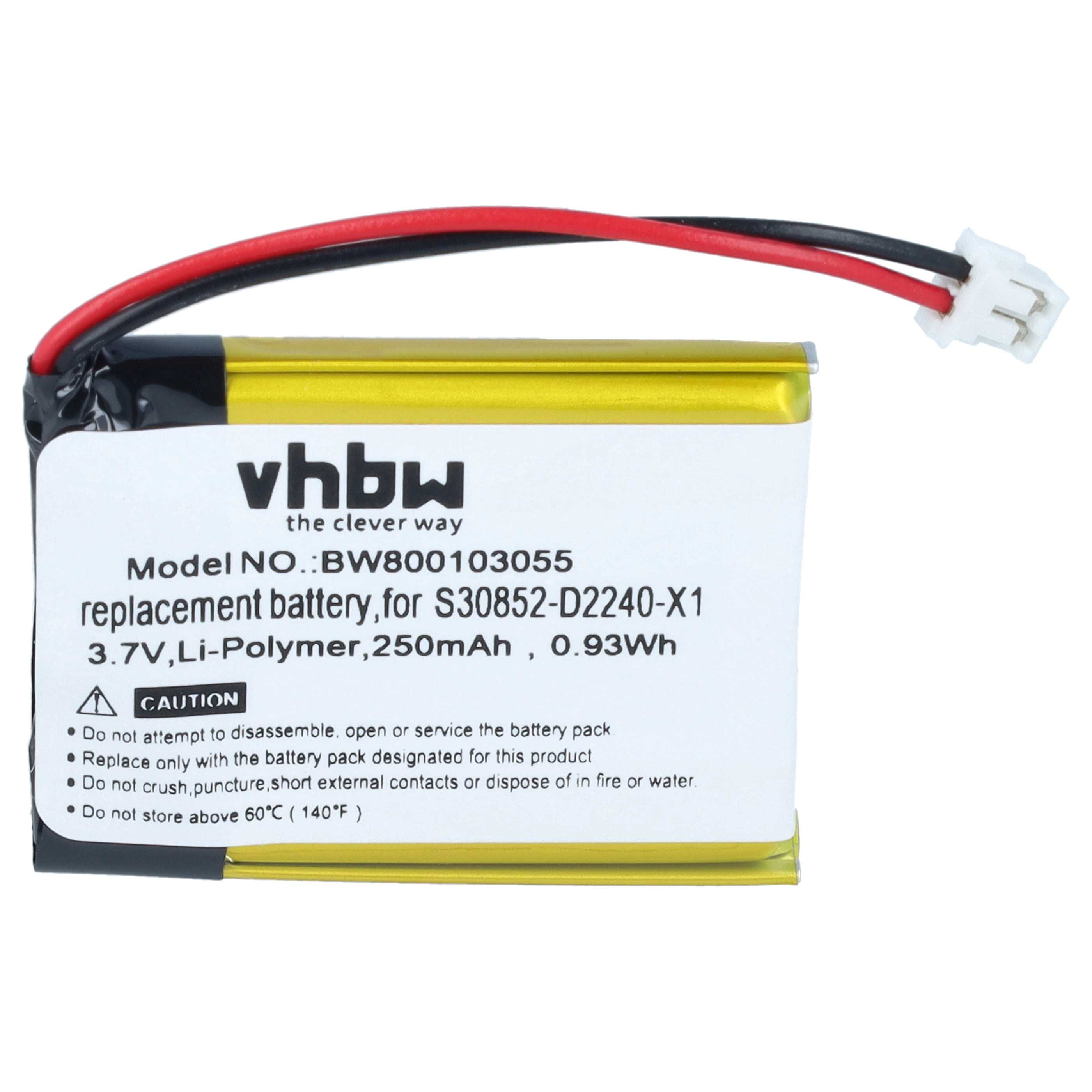 Batterie remplace Siemens V30145-K1310-X448, S30852-D2240-X1 pour téléphone Gigaset - 250mAh 3,7V Li-ion