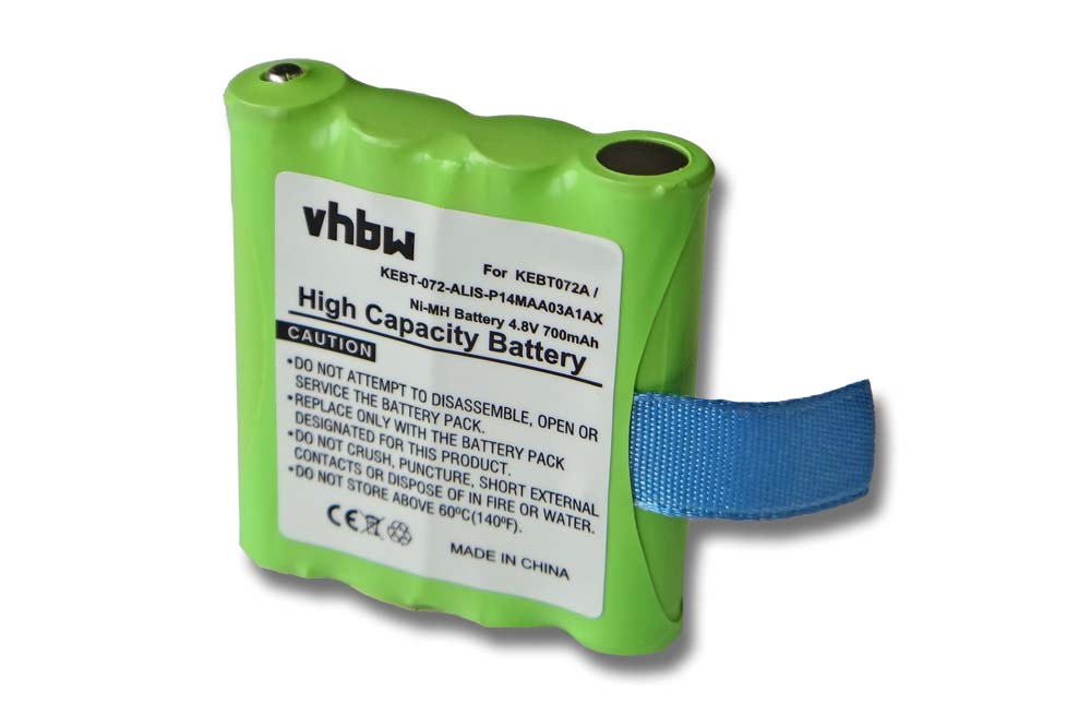Batteria per dispositivo radio sostituisce Midland KEBT072A, BATT4R, BATT-4R Switel - 700mAh 4,8V NiMH