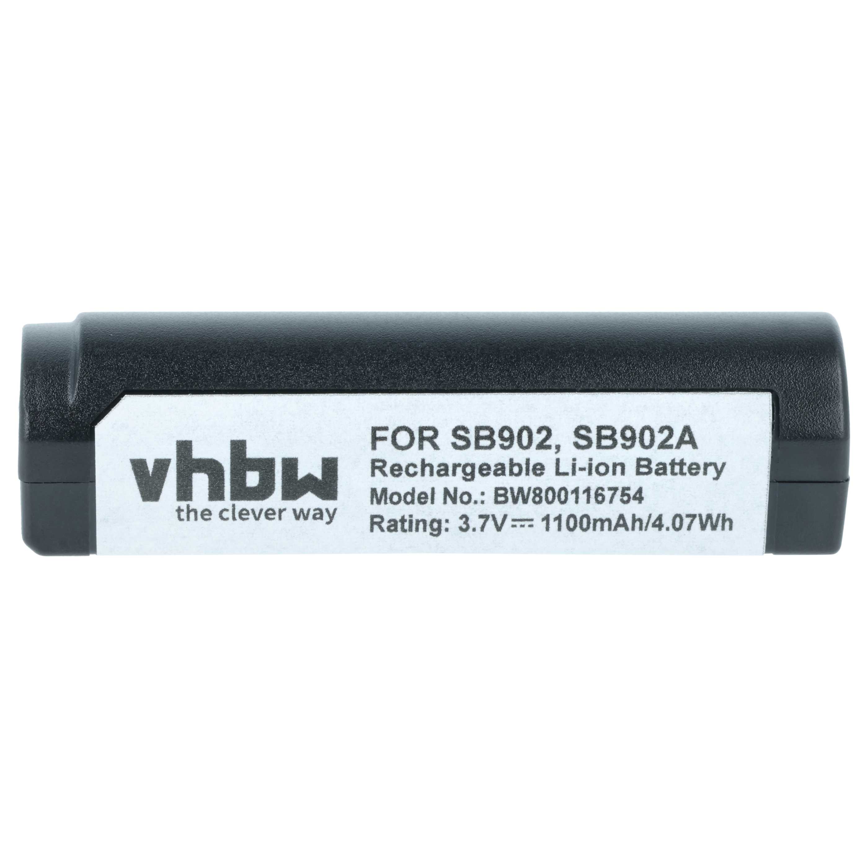 Wireless System Battery replaces Shure SB902A, SB902 - 1100 mAh 3.7 V Li-Ion