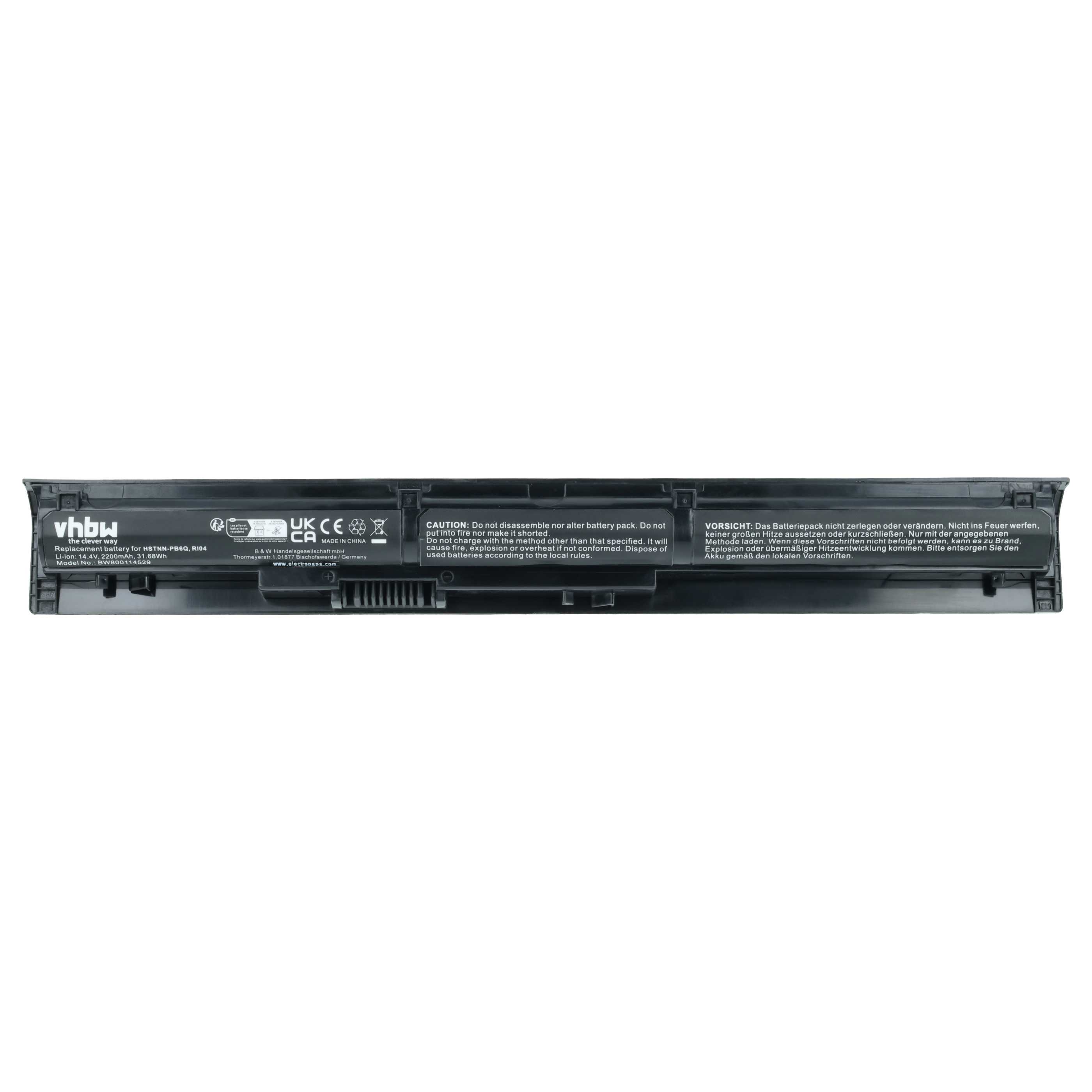 Akumulator do laptopa zamiennik HP 811063-421, 805294-001, 811346-001 - 2200 mAh 14,4 V Li-Ion, czarny