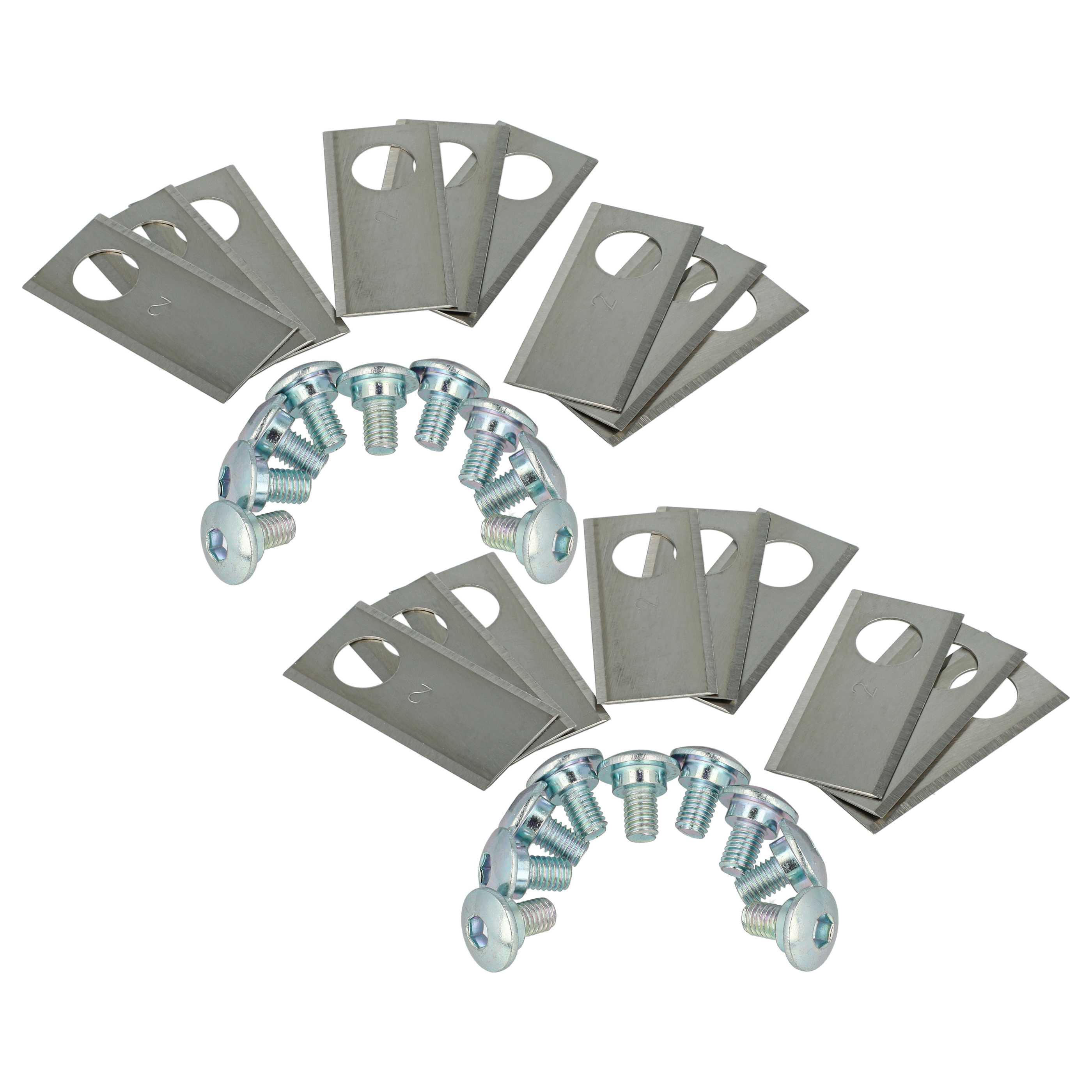 18x Lames remplace Honda 72515-VP7-C50 pour tondeuse – Couteaux acier inox, Silber