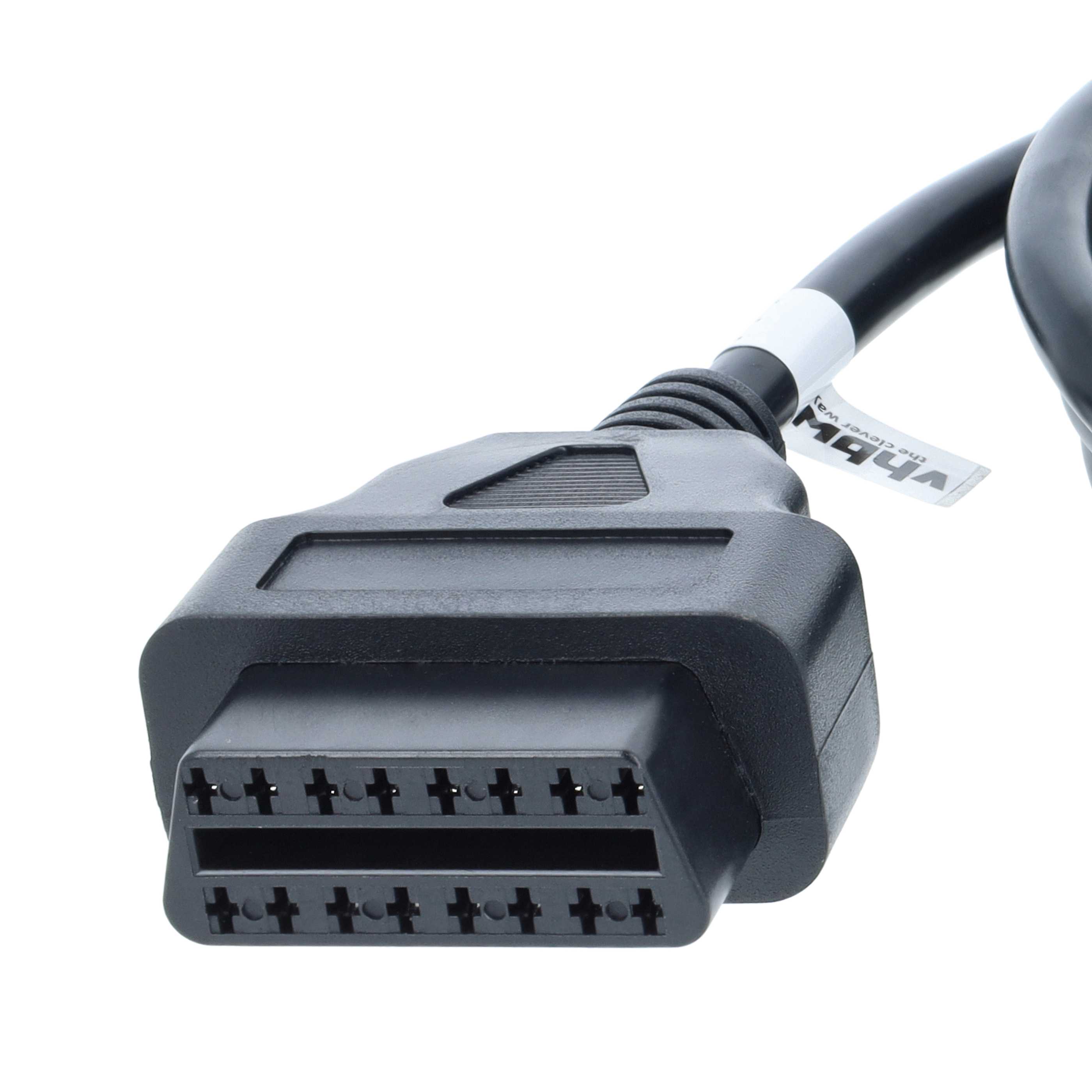 vhbw OBD2 Verlängerungskabel 150cm OBD2 16Pin (w) auf 16Pin (m)