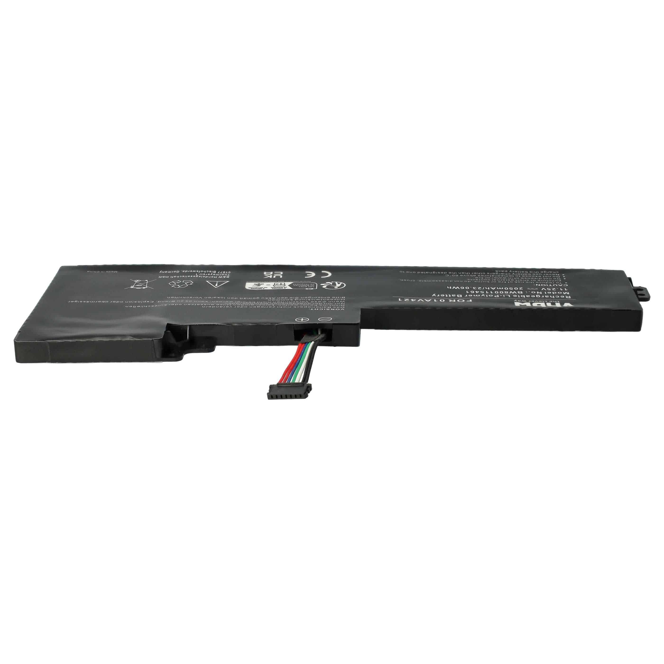 Notebook-Akku als Ersatz für Lenovo SB10K97576, 01AV420, 01AV419, 01AV489, 01AV421 - 2050mAh 11,25V Li-Polymer