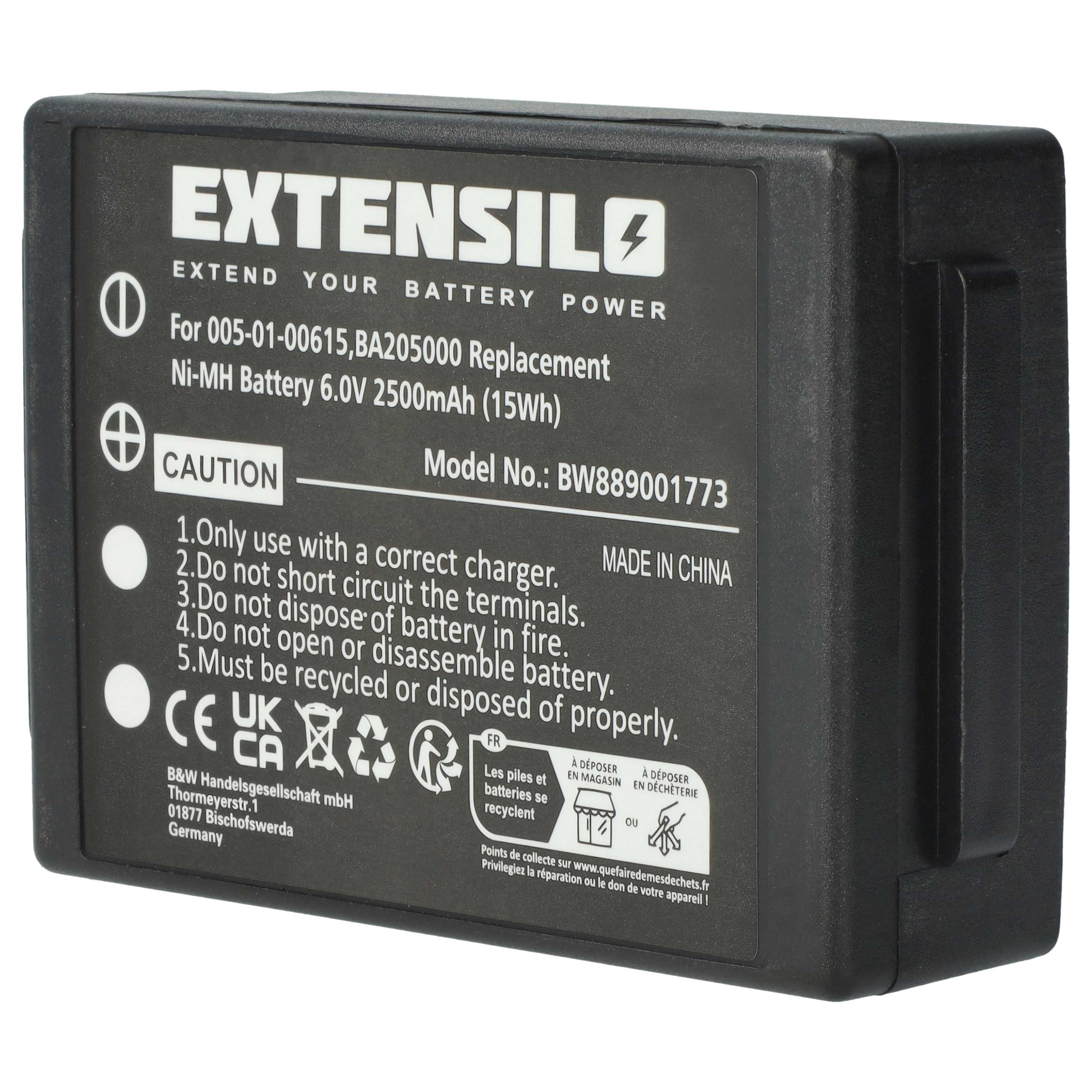 5x Akumulator do zdalnego sterowania zamiennik HBC 005-01-00615, BA205000, BA205030 - 2500mAh 6V NiMH