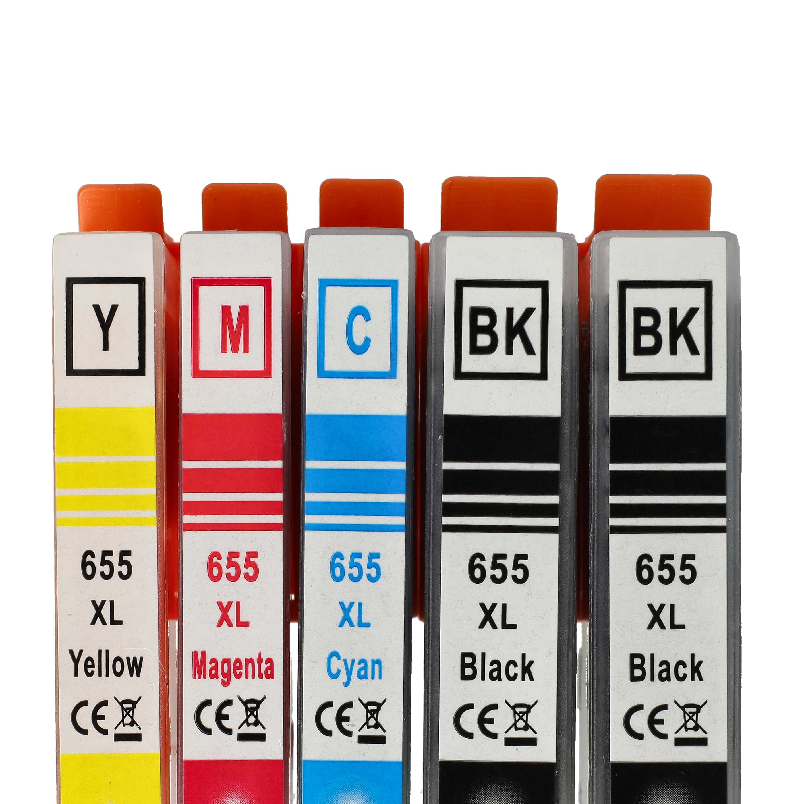 5x Tintenpatronen passend für Advantage HP 5525 Drucker - B/C/M/Y